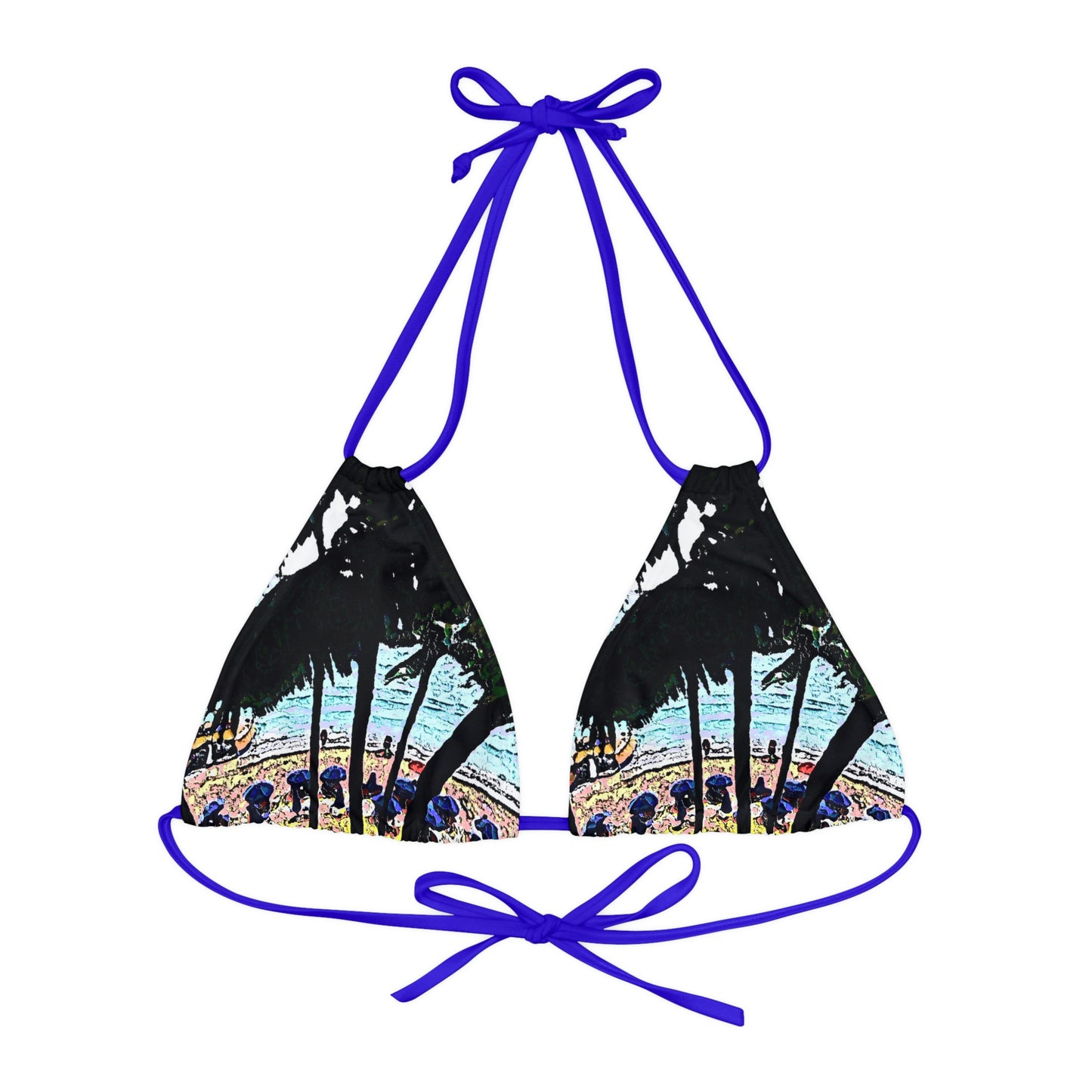 Strappy Triangle Bikini Top ... "A Beautiful Beach Amongst The Palms" ... The Outrigger Waikiki, Honolulu, Oahu ... Original Works ...