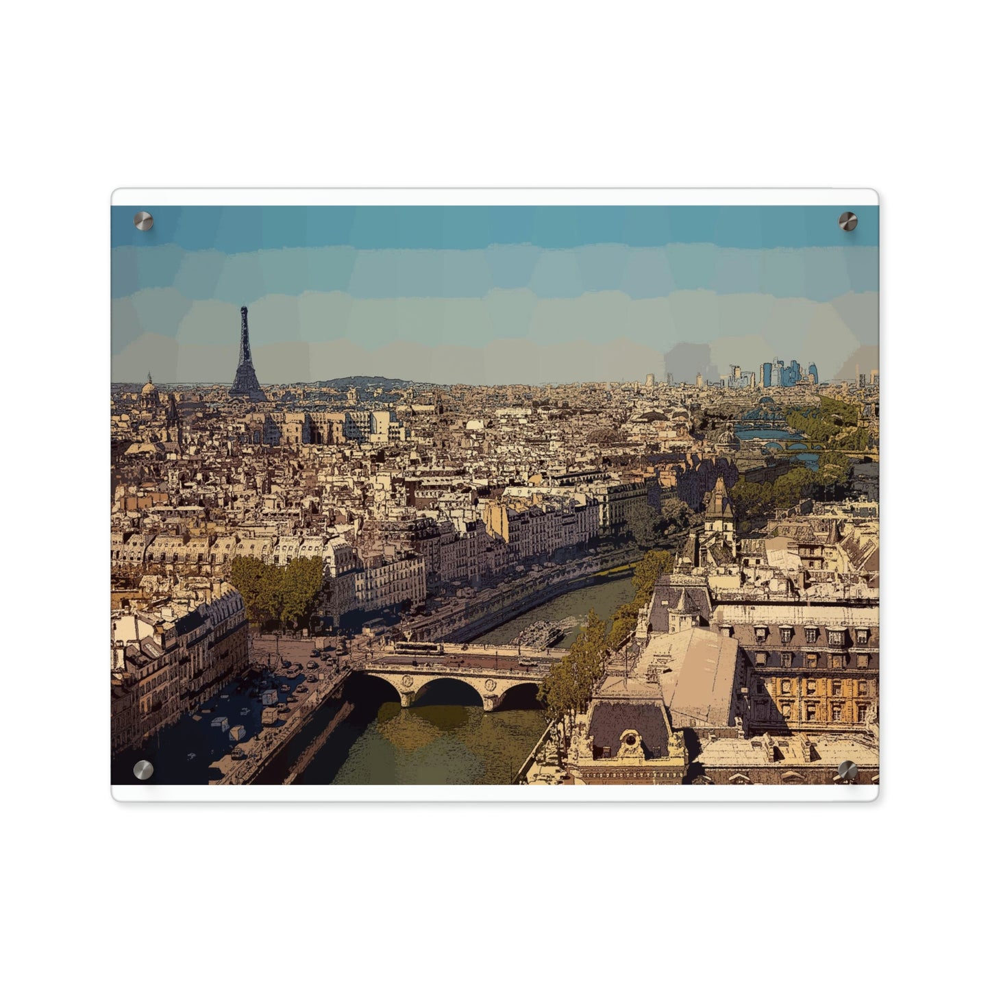 Acrylic Wall Art Panels ... Au Paris ... "Along The River Seine" ... Barbara Joan Bonnel-Holt: 1972 ... Original Works ...