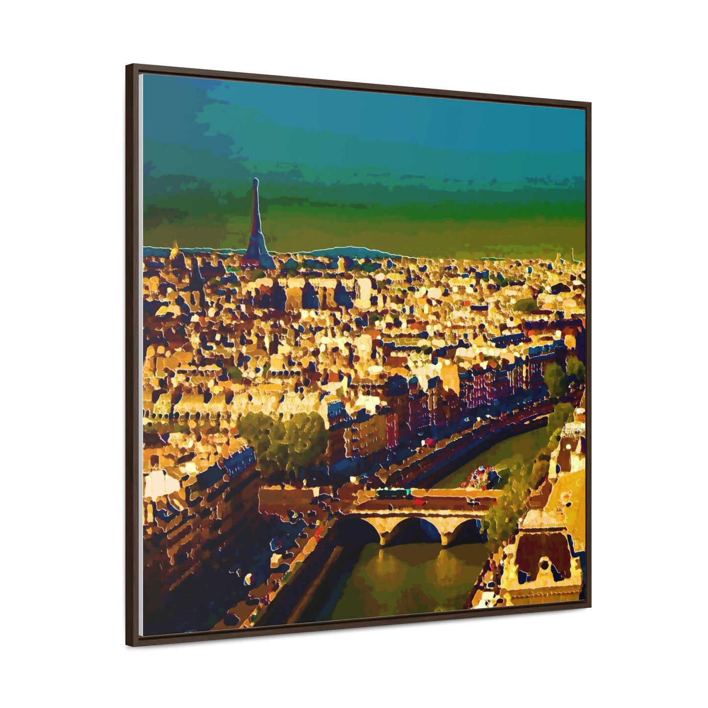 Gallery Canvas Wraps, Square Frame ... Au Paris ... "Along The River Seine" ... Barbara Joan Bonnel-Holt: 1972 ... Original Works ...