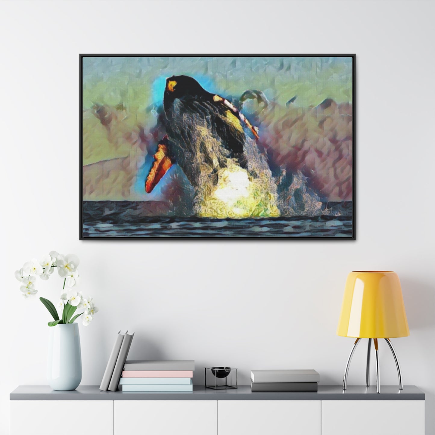 Gallery Canvas Wraps, Horizontal Frame ... An Extraordinary Humpback Breach ... 'With Explosive Energy' ... Family Archives (KPH) ... Circa: 21st Century. Maui, HI ... Original Works ...
