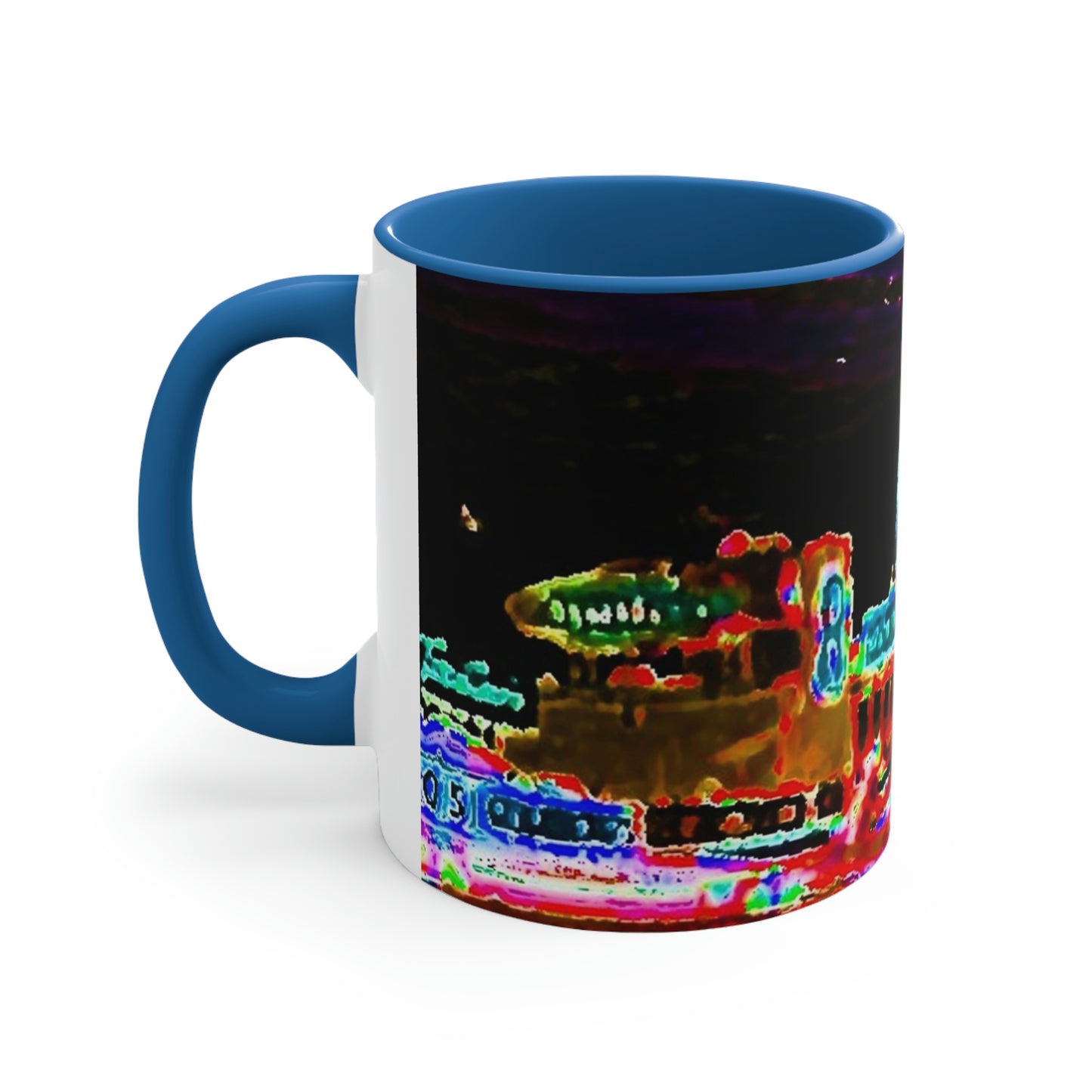 Accent Coffee Mug, 11oz ... "No.9 Fishermen's Grotto - Fishermen's Wharf, SF, California" ... Family Archives: 1970's ... Original Works ...