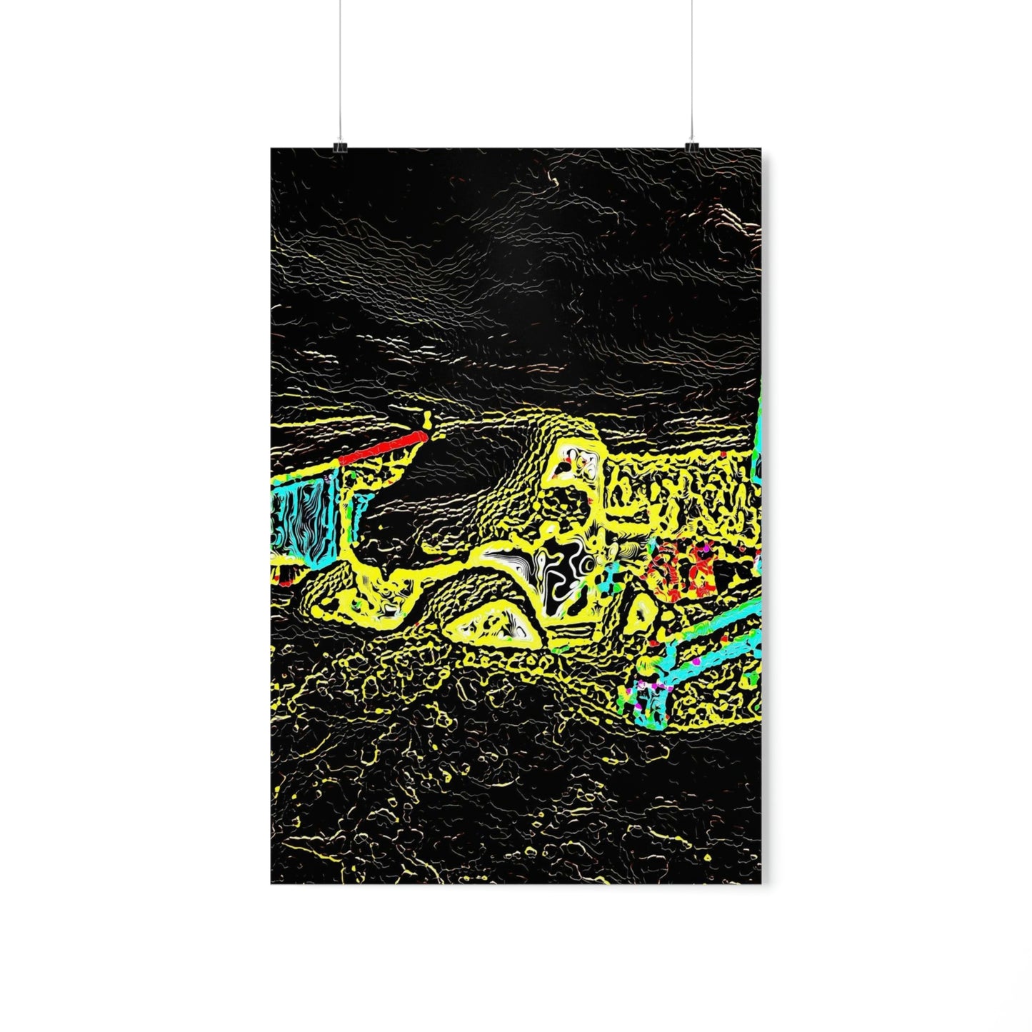 Premium Matte Vertical Posters ... "Snow Vehicle In Snow Storm At-Rest" ... Circa 12Mar23 ... Central Idaho ... 18-Hours Rendering Time: Original Works ...