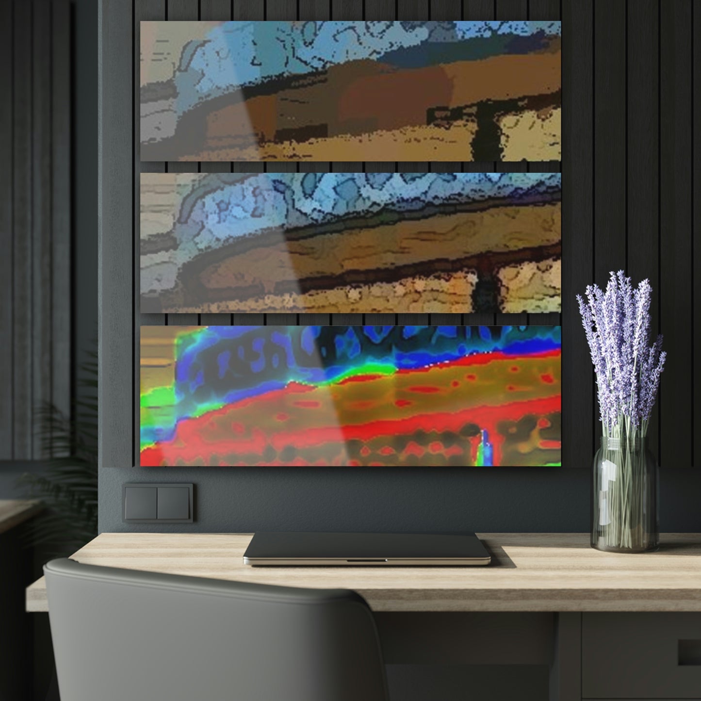 Acrylic Prints (Triptych) ...  In-A-Hurry & Stressed? ... Remember: Keep "Clam" ... Clam_Happy ...  'Ivars: Seattle Waterfront' ... Personal Archives ... Original Works ...