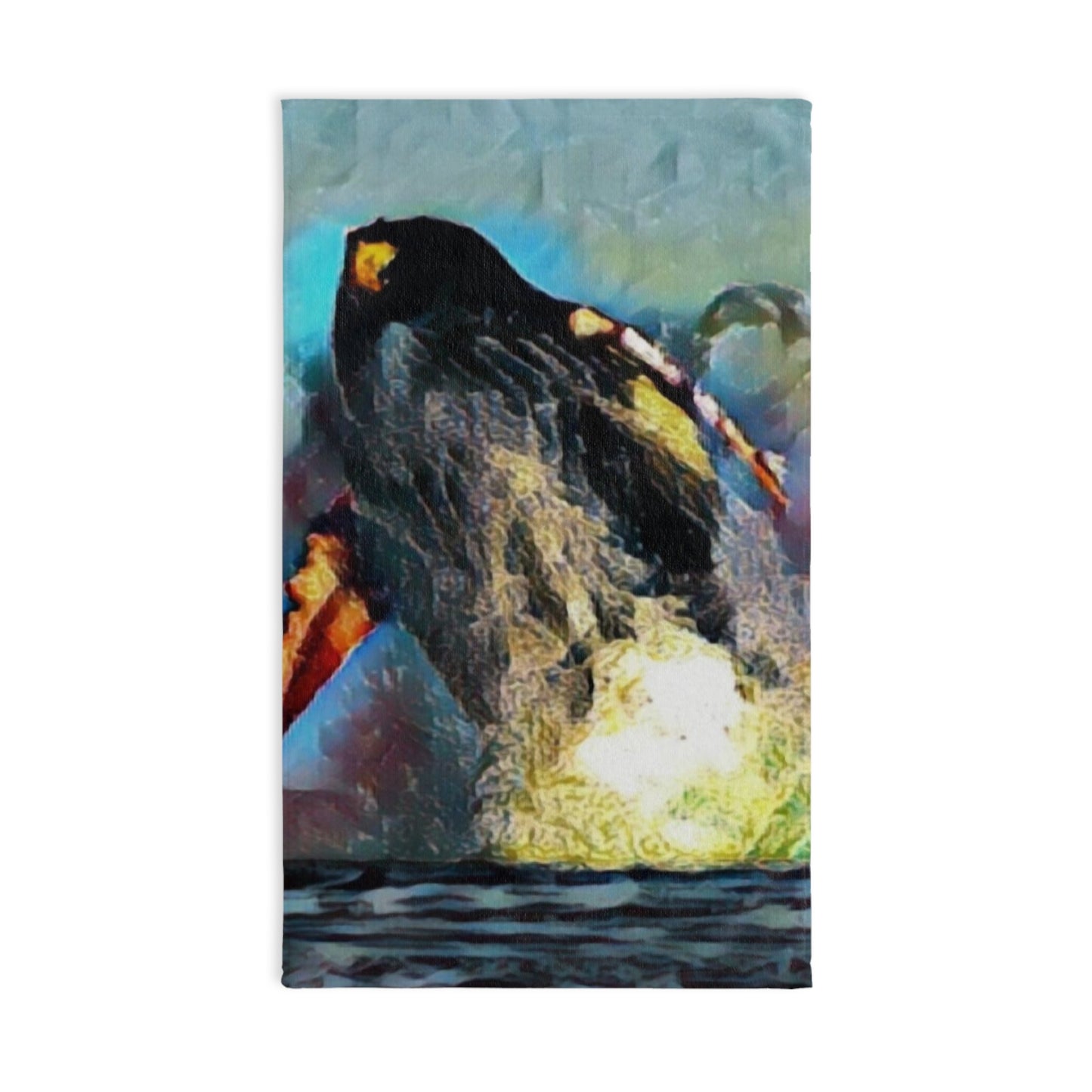 Hand Towel ... An Extraordinary Humpback Breach ... 'With Explosive Energy' ... Family Archives (KPH) ... Circa: 21st Century. Maui, HI ... Original Works ...