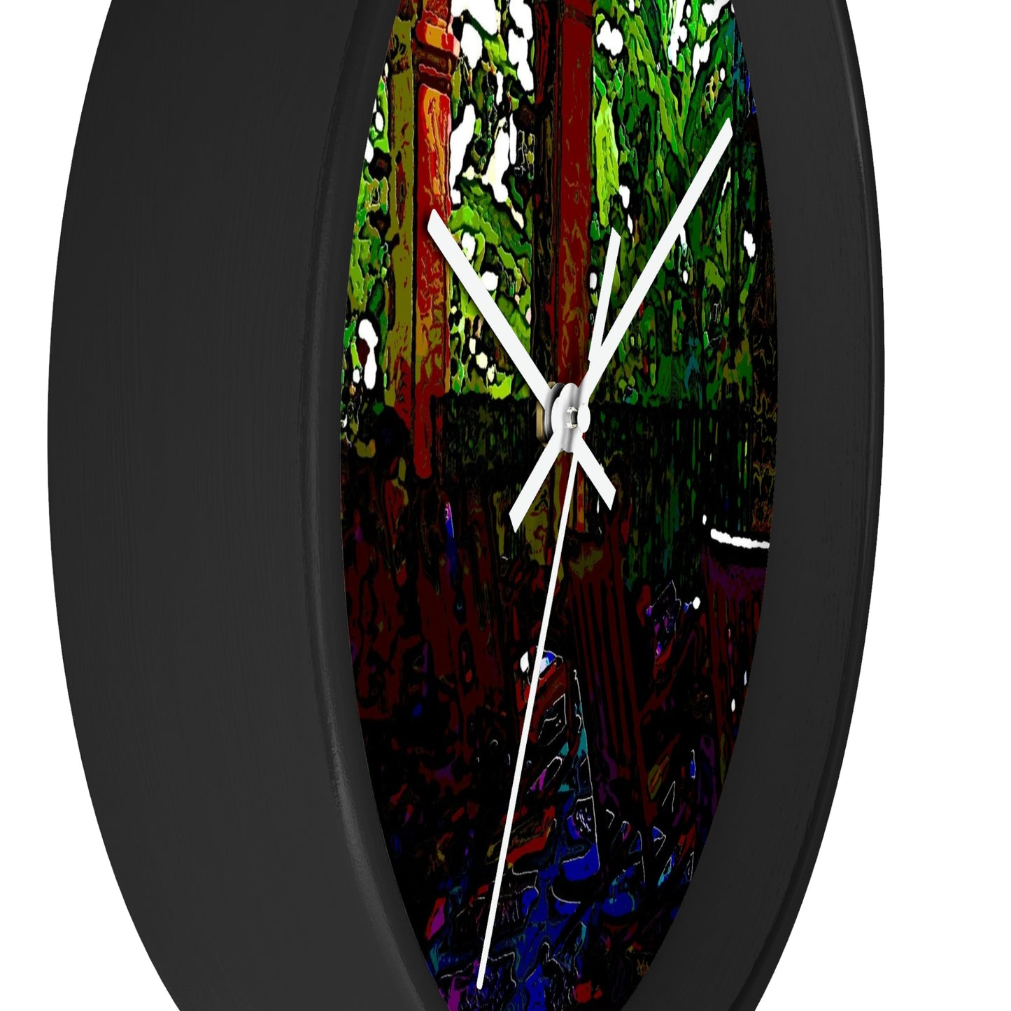 Wall clock ... Lanai & Rocking Chairs At: 'The Pink Palace' ... The Royal Hawai'ian ... Honolulu, HI ... '27Oct2014' ... Original Works ...