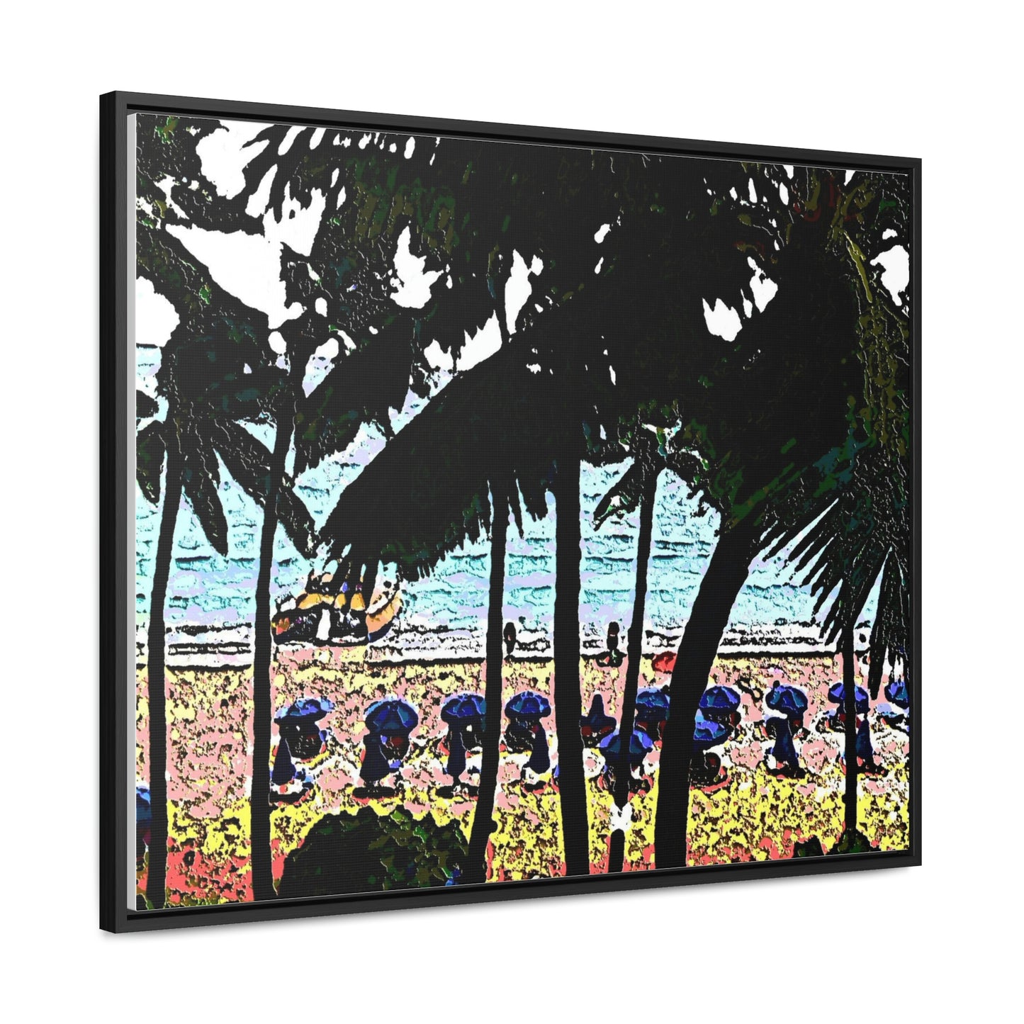Gallery Canvas Wraps, Horizontal Frame ... "A Beautiful Beach Amongst The Palms" ... The Outrigger Waikiki, Honolulu, Oahu ... Original Works ...