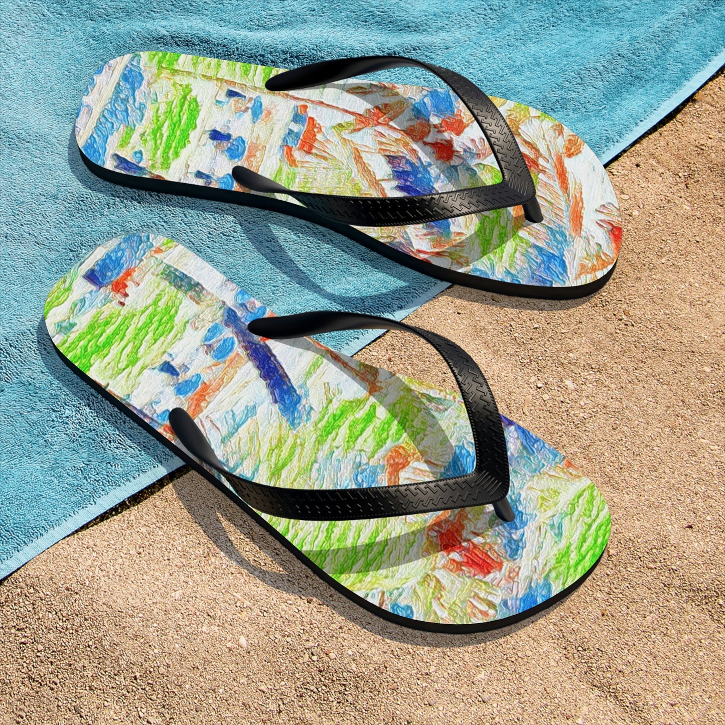 Unisex Flip-Flops ... "The Royal Hawai'ian: Waikiki Beach_Beach" ... Honolulu, HI ... Ocotber 2014 (Halloween) ... Original Works ...