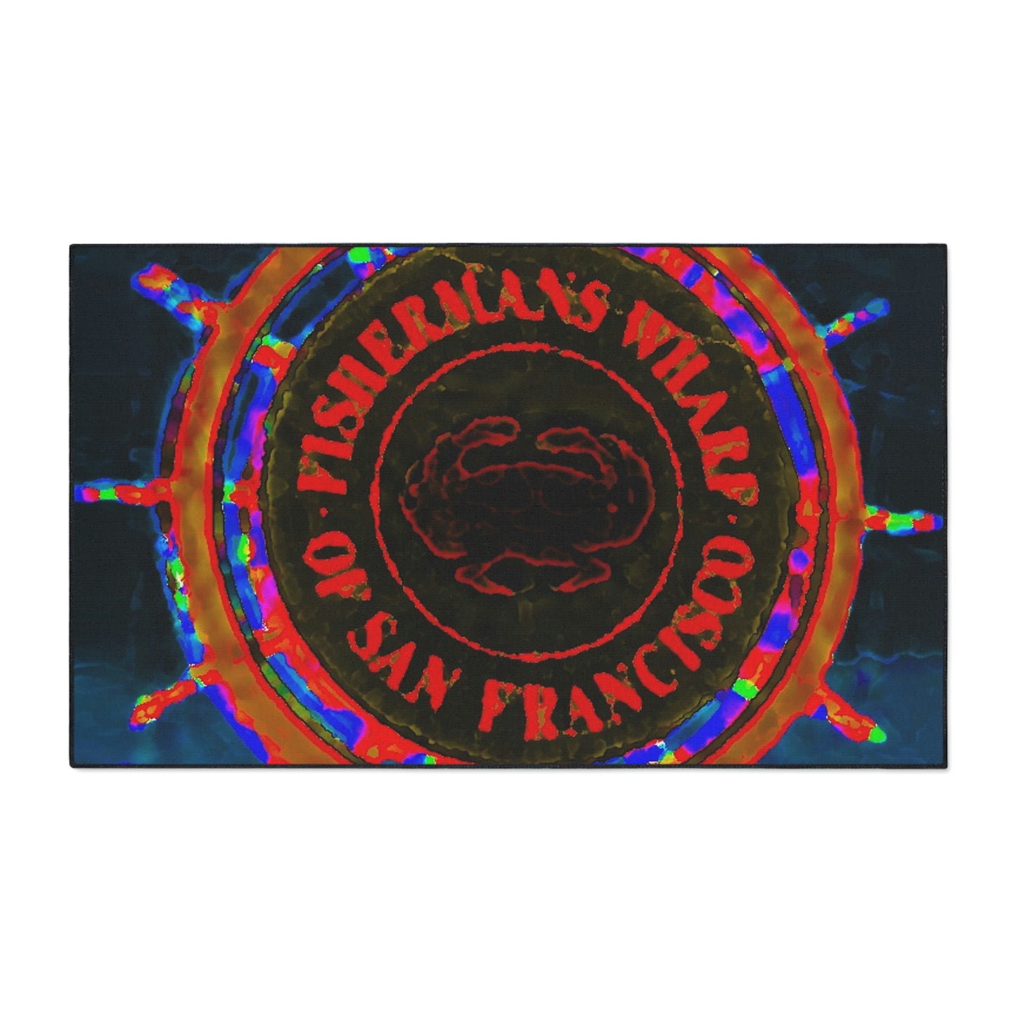 Heavy Duty Floor Mat ...  "No.9 Fishermen's Grotto - Fishermen's Wharf, SF, California" ... Family Archives: 1970's ... Original Works ...