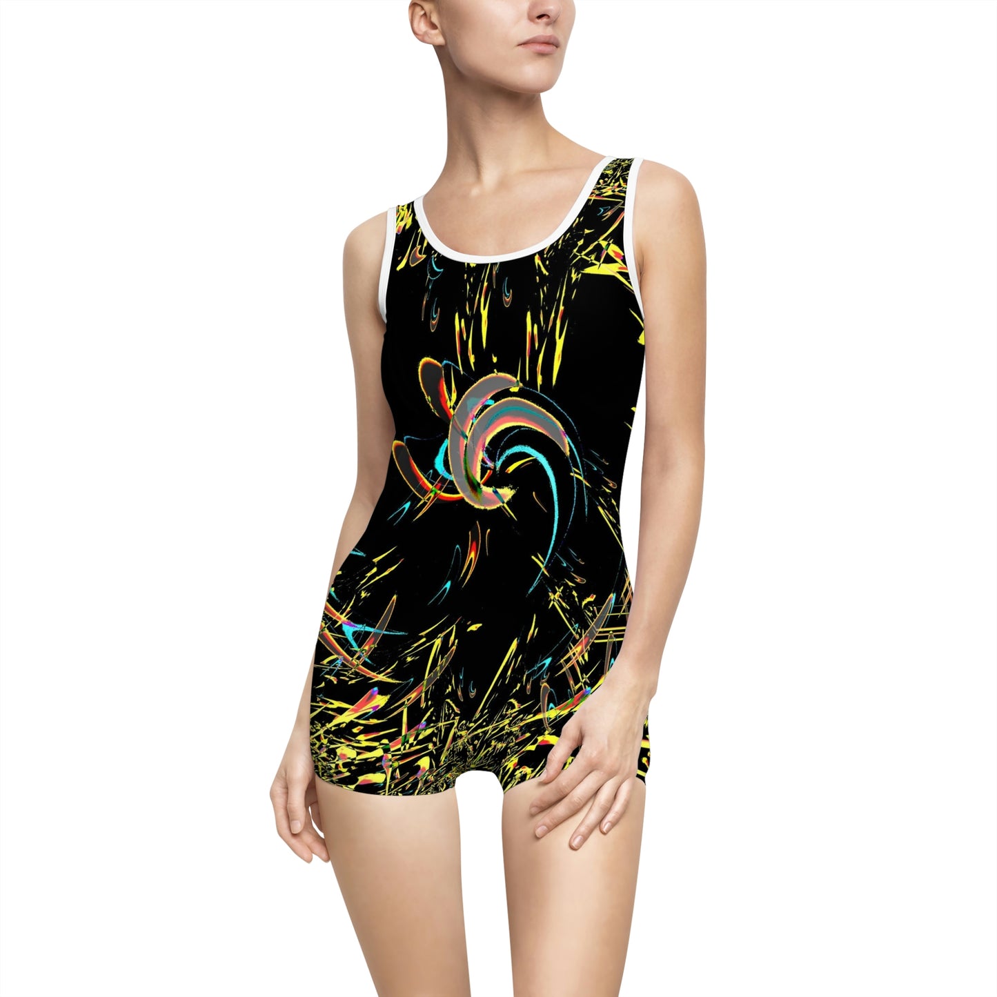 Women's Vintage Swimsuit ... "Waning Moon" ... Central Idaho ... October 2022 ... Rendering Time: 22 Hours ... Original Works ...