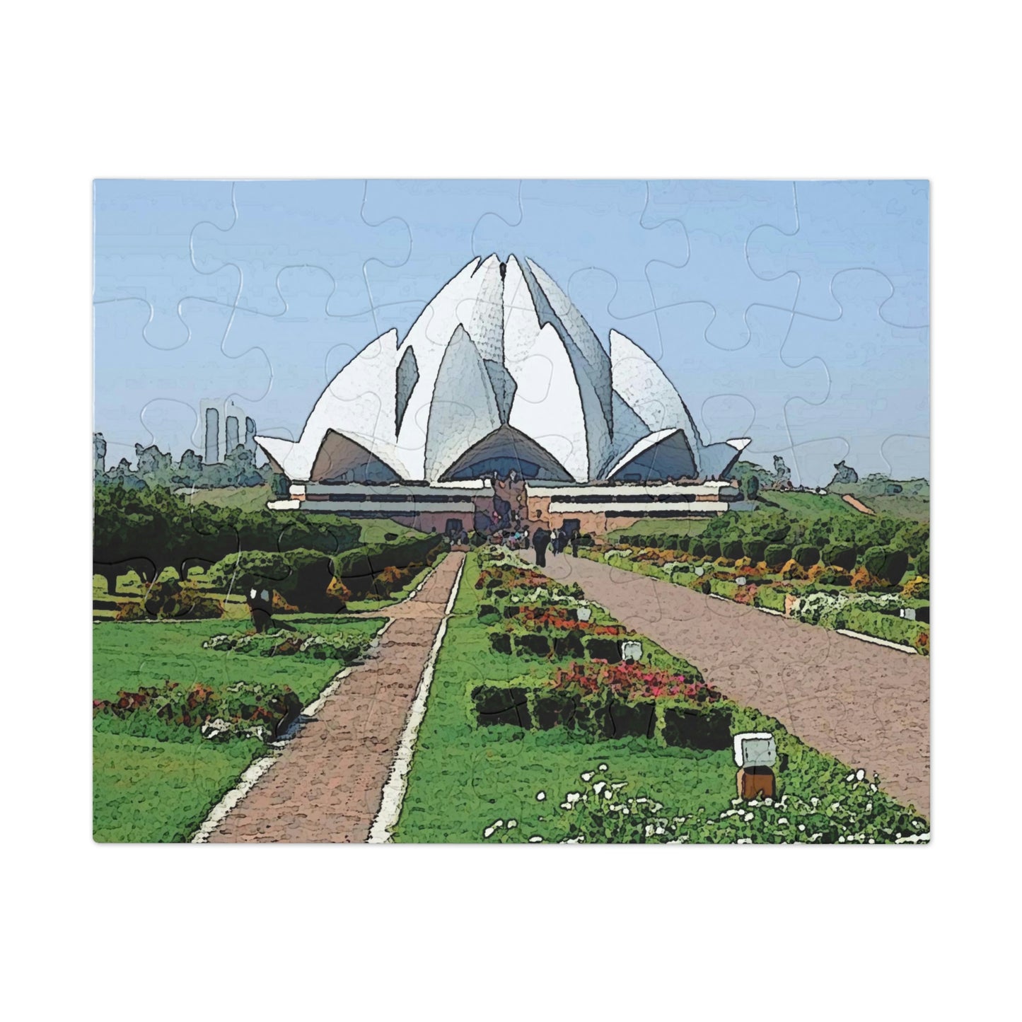 Jigsaw Puzzle (30, 110, 252, 500,1000-Piece) ... 'Bahai'i House-Of-Worship' ... "Lotus Temple: Delhi, India, 2008" ... Original Works ...