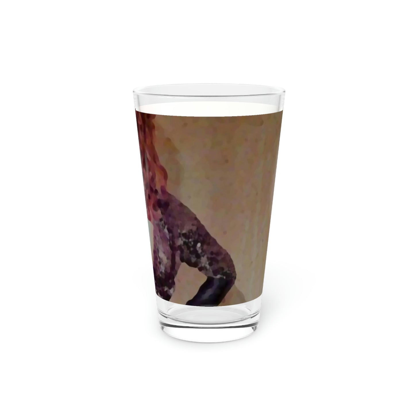 Pint Glass, 16oz ...  A Colleague Overseas ... 'Enjoying A Fag' ... Original Works ... "April Fools 2023" ... Hot-Tranny-Smoke ...