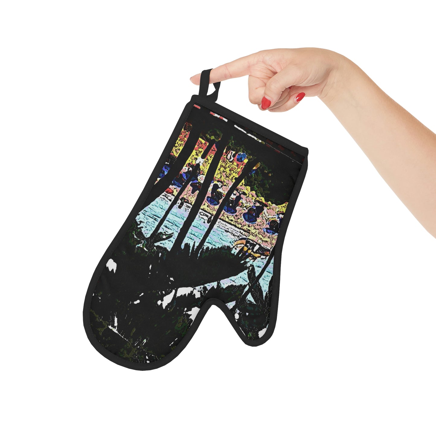 Oven Glove ... "A Beautiful Beach Amongst The Palms" ... The Outrigger Waikiki, Honolulu, Oahu ... Original Works ...