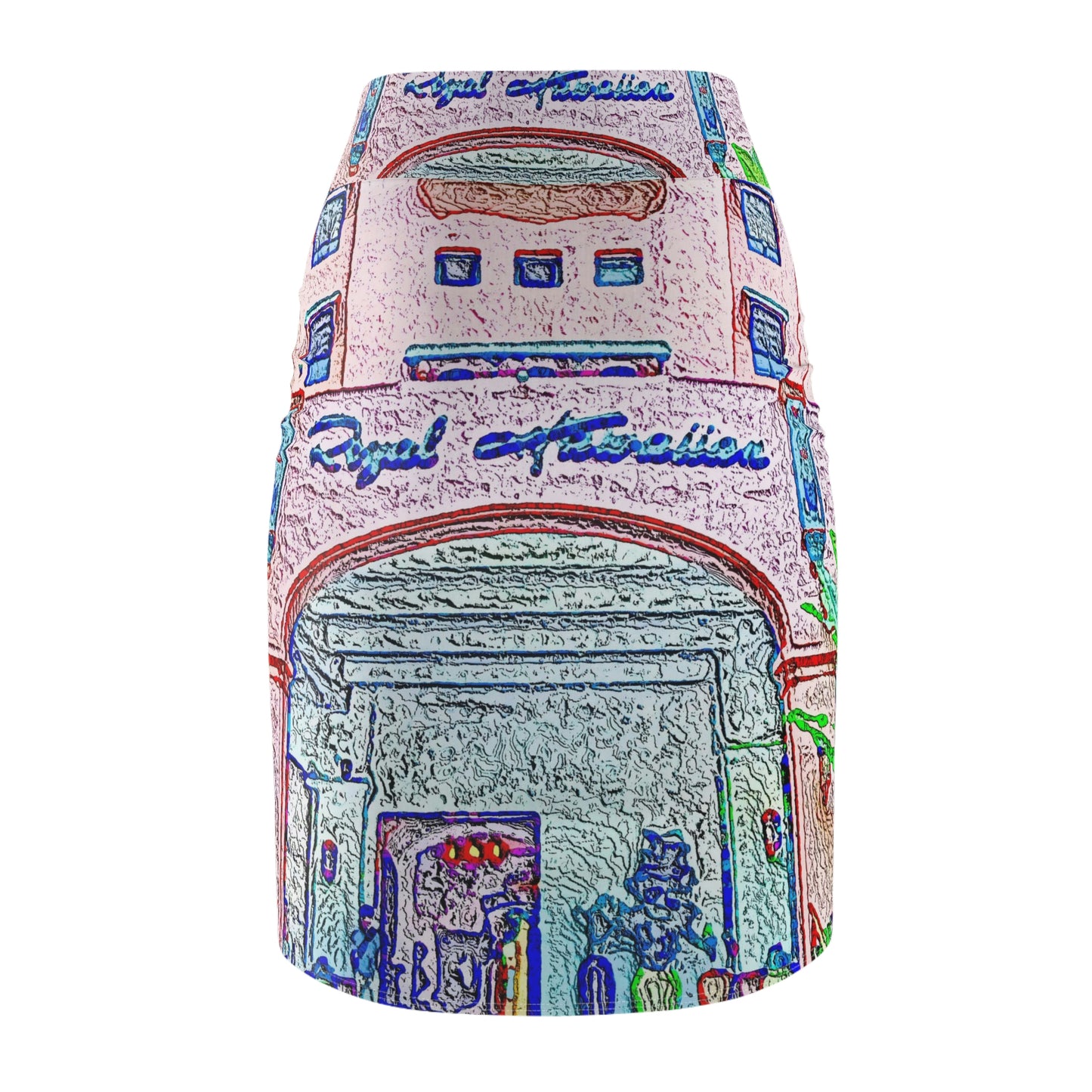 Women's Pencil Skirt ... "La Grande Entree" At: 'The Pink Palace' ... The Royal Hawai'ian ... Honolulu, HI ... '27Oct2014' ... Original Works ...