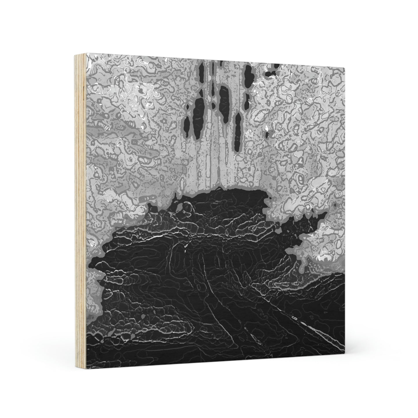 Wood Canvas ... A Compelling Road: Black &White, 25Dec22 ... Oilification-Cartoon-Oilification-SLIC: Simple-Linear-Iterative-Clustering:Oilification:Embossing: Colors:Threshold ... & Custom Scripts ....