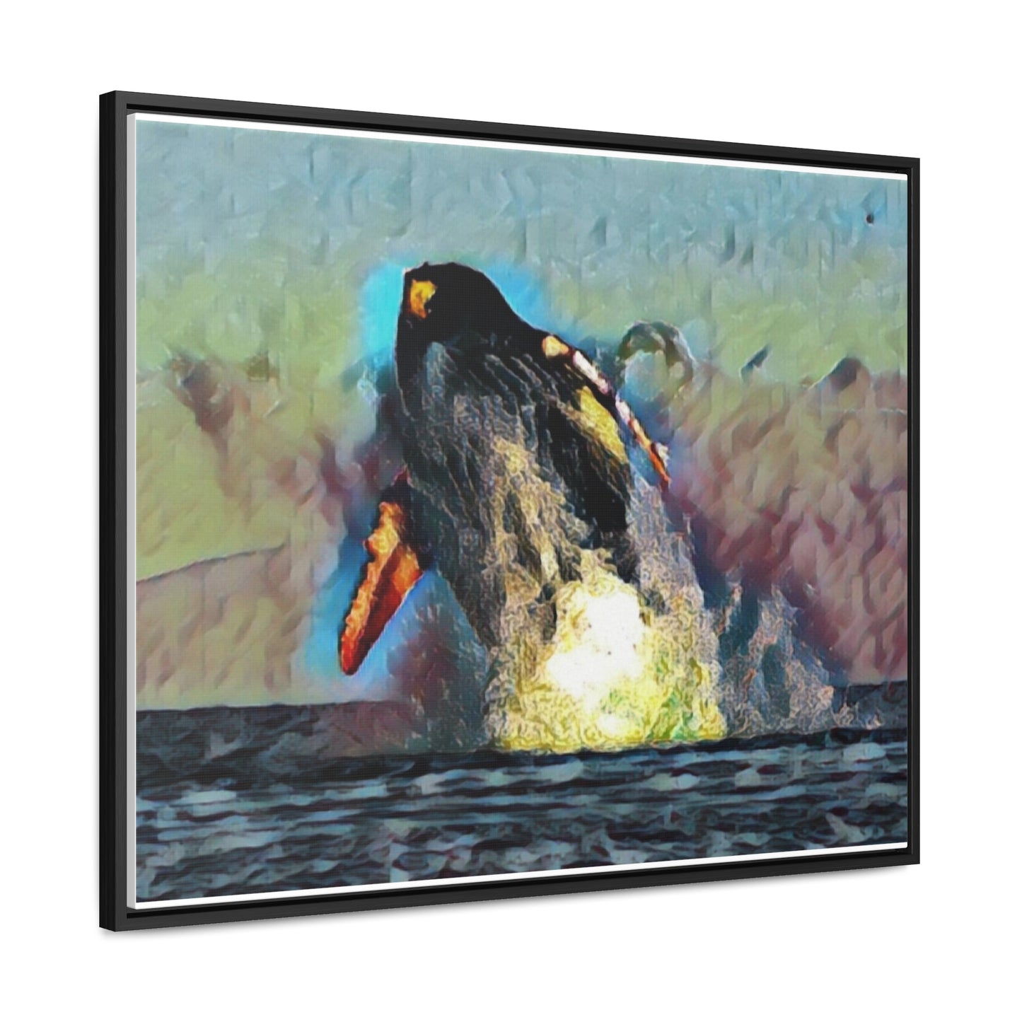 Gallery Canvas Wraps, Horizontal Frame ... An Extraordinary Humpback Breach ... 'With Explosive Energy' ... Family Archives (KPH) ... Circa: 21st Century. Maui, HI ... Original Works ...
