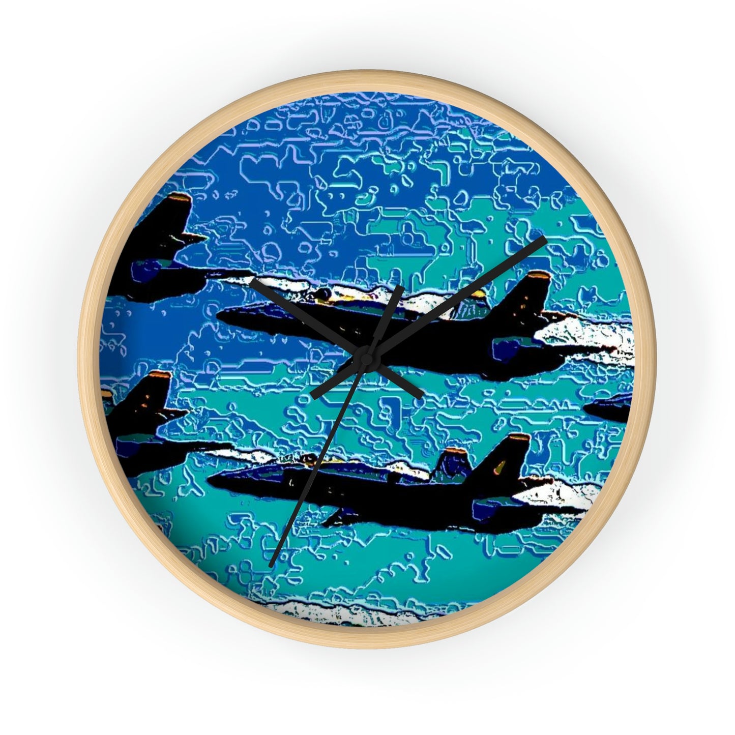 Wall clock ... Seattle Seafair ..."Blue Angels Run Over Lake Washington" ... Circa Mid 1980's ... Dr FJ Holt ... Original Works ...