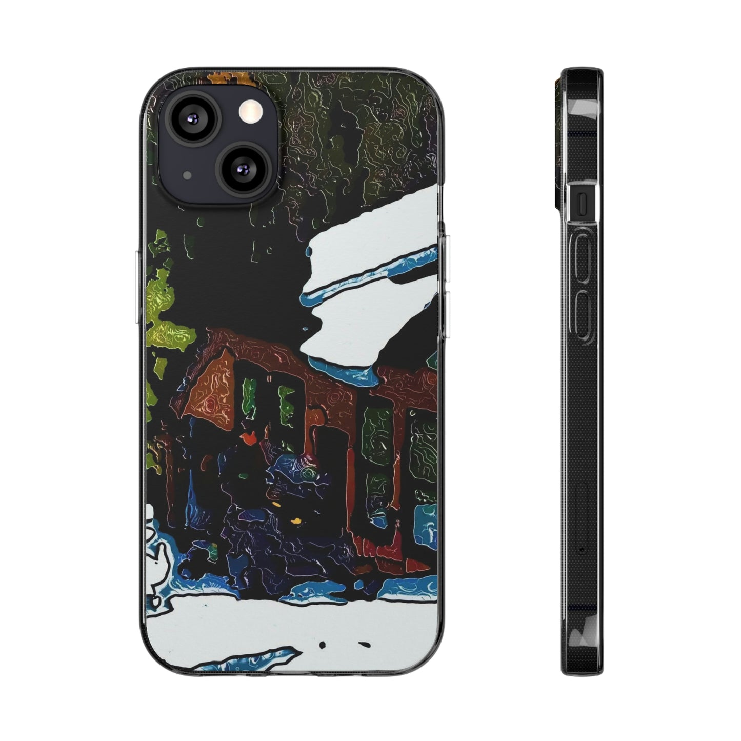 Soft Phone Cases ... "A Rider Passeth-Through-It" ... Colors Galore & A Bit Of Impressionism ... Original Works. Winter 2021. Central Idaho. Rendering Time: 12 Hours ...