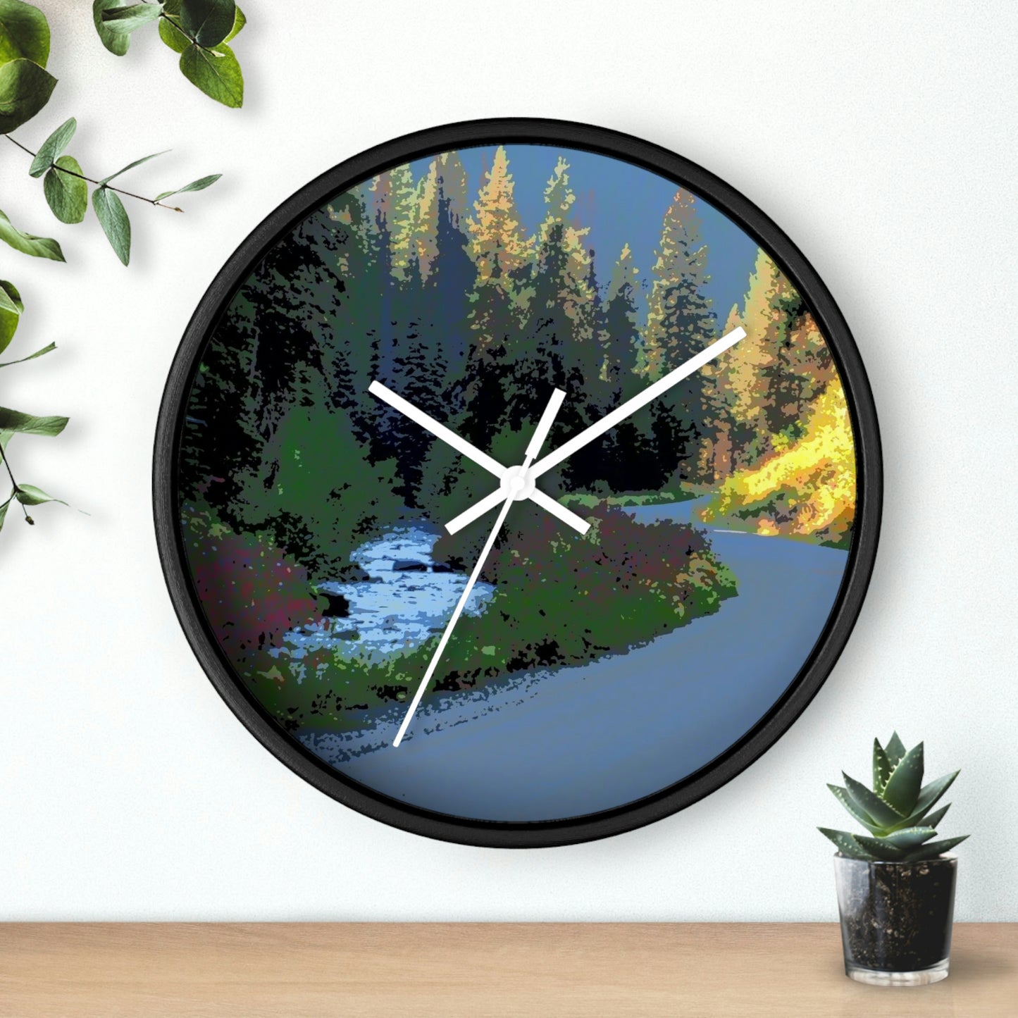 Wall clock ... The Road ... The River ... "Which Paralles The Curvilinear Nature Of-The-Other?" ... Red River, Idaho