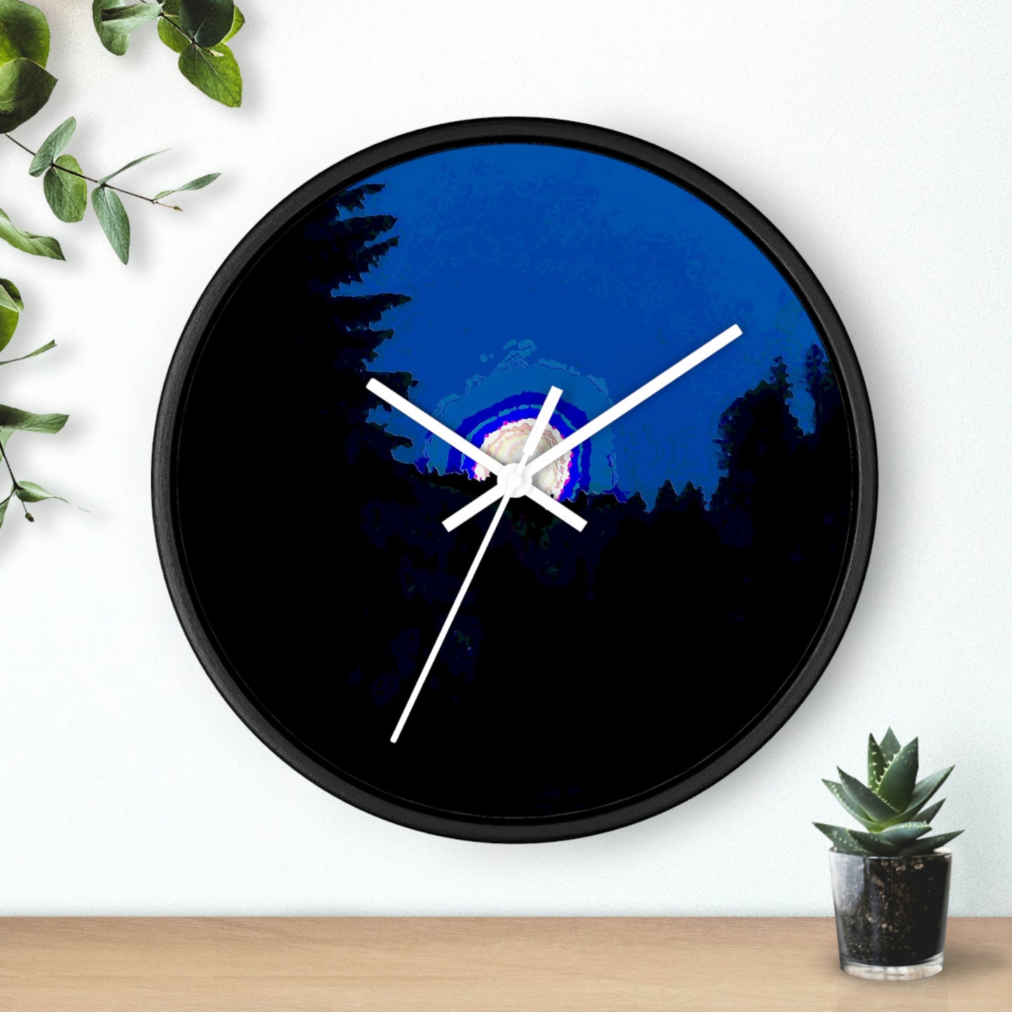 Wall clock ... "The Road Home" ...' Over The River & Through The Woods To? ...' ... Moonscape Near Elk City, Idaho ... Original Works ... 5Jan23 ...