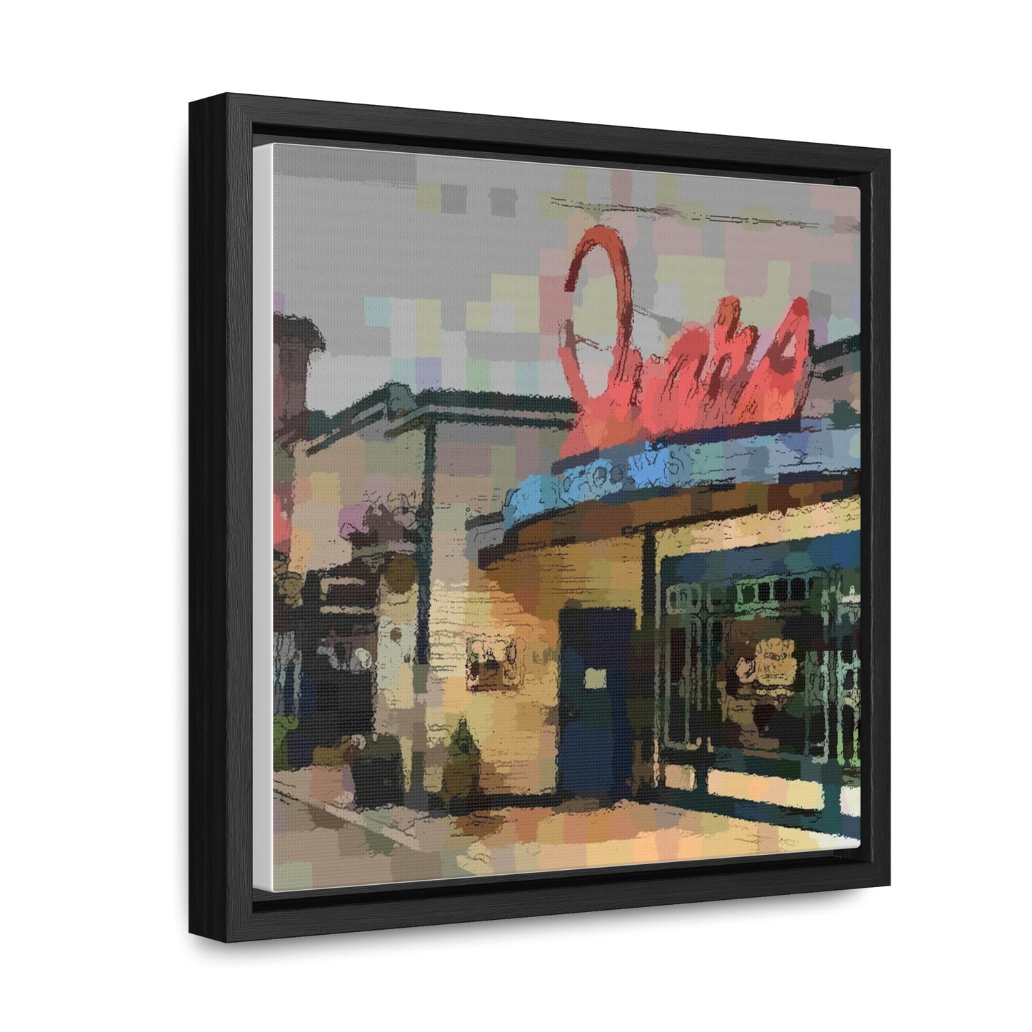 Gallery Canvas Wraps, Square Frame ...  In-A-Hurry & Stressed? ... Remember: Keep "Clam" ... Clam_Happy ...  'Ivars: Seattle Waterfront' ... Personal Archives ... Original Works ...