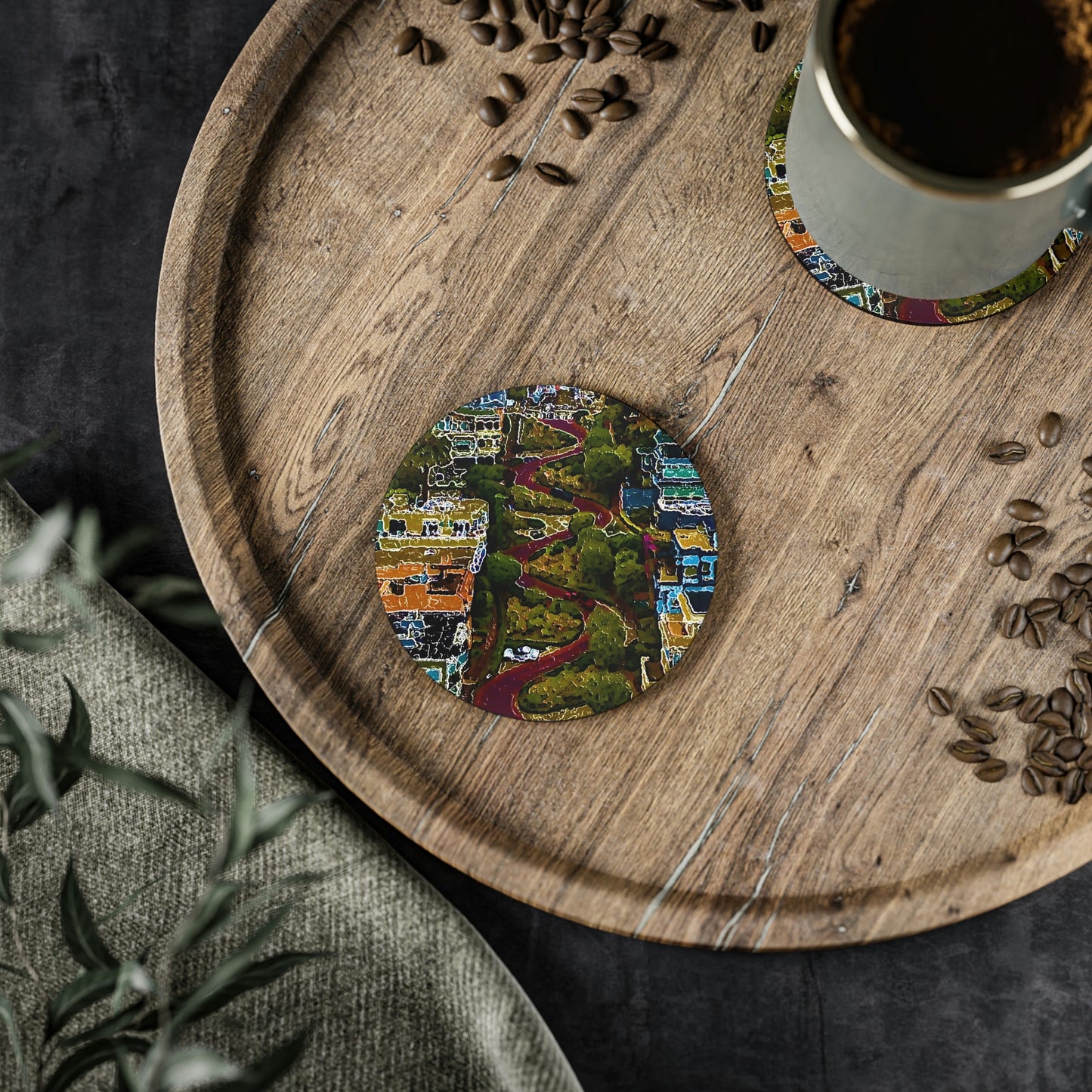 Coasters ... A Crazy Street ... 'Eight Winding Curve-Switchbacks' ... "Lombard Street, San Francisco, CA' ... Family Archives: 1970's ... Original Works ...