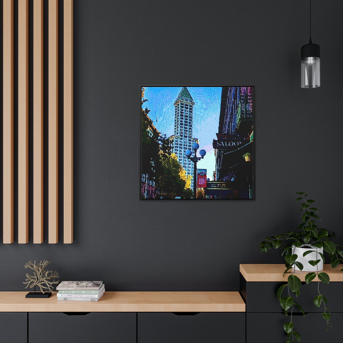 Gallery Canvas Wraps, Square Frame ...  Pioneer Square & Smith Tower ... 'That World Famous View' ... Colleague Supplied Photo ... Original Works ...