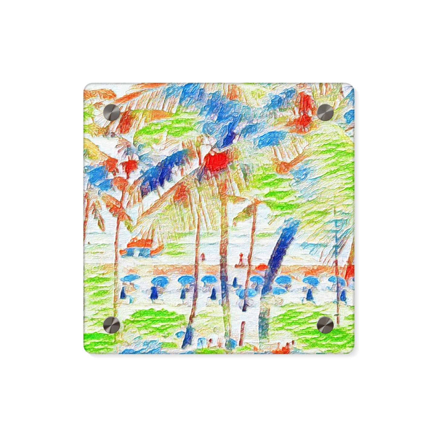 Acrylic Wall Art Panels ... "The Royal Hawai'ian: Waikiki Beach_Beach" ... Honolulu, HI ... Ocotber 2014 (Halloween) ... Original Works ...
