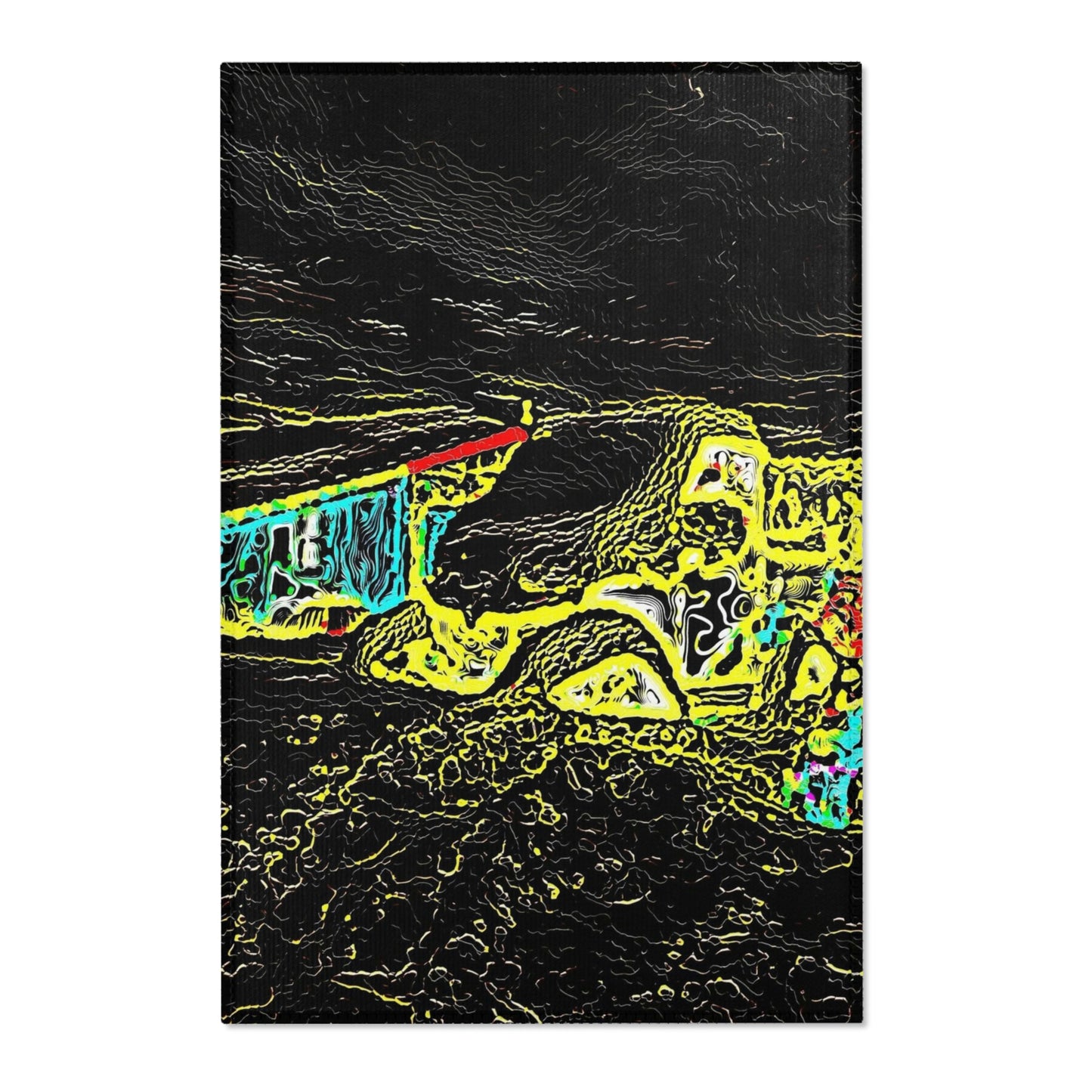 Area Rugs ... "Snow Vehicle In Snow Storm At-Rest" ... Circa 12Mar23 ... Central Idaho ... 18-Hours Rendering Time: Original Works ...