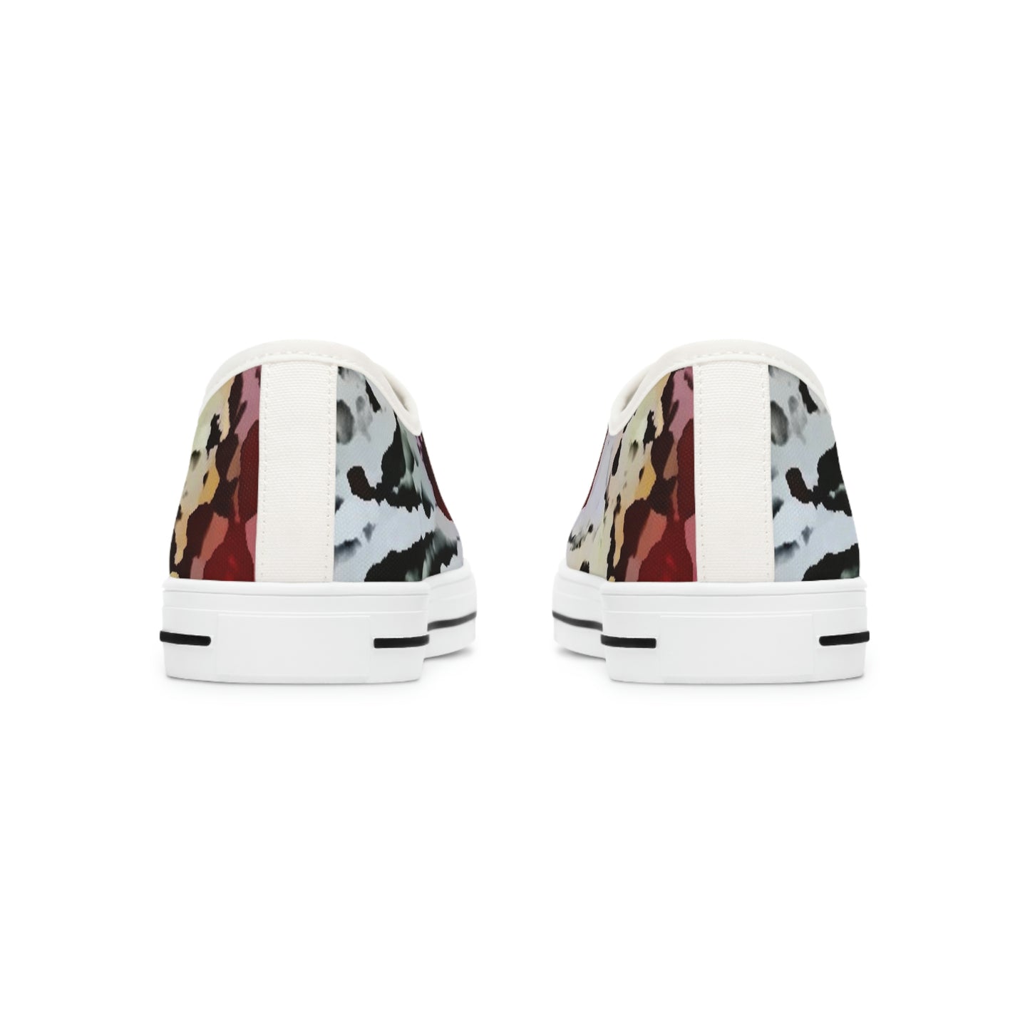 Women's Low Top Sneakers ... "A Friendly Flower" ... Pointsettia 'Pointing' ... Original Works ... (Supplied Photograph) ...