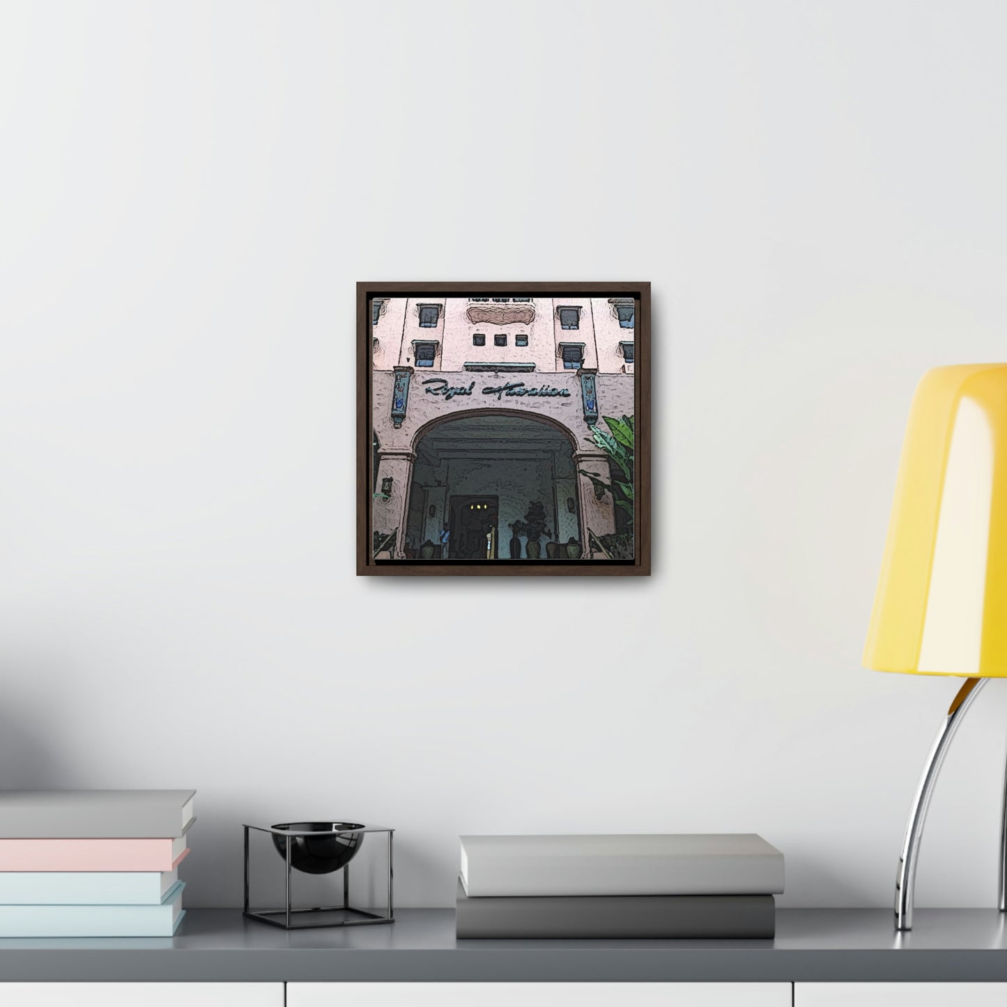Gallery Canvas Wraps, Square Frame ...  "La Grande Entree" At: 'The Pink Palace' ... The Royal Hawai'ian ... Honolulu, HI ... '27Oct2014' ... Original Works ...