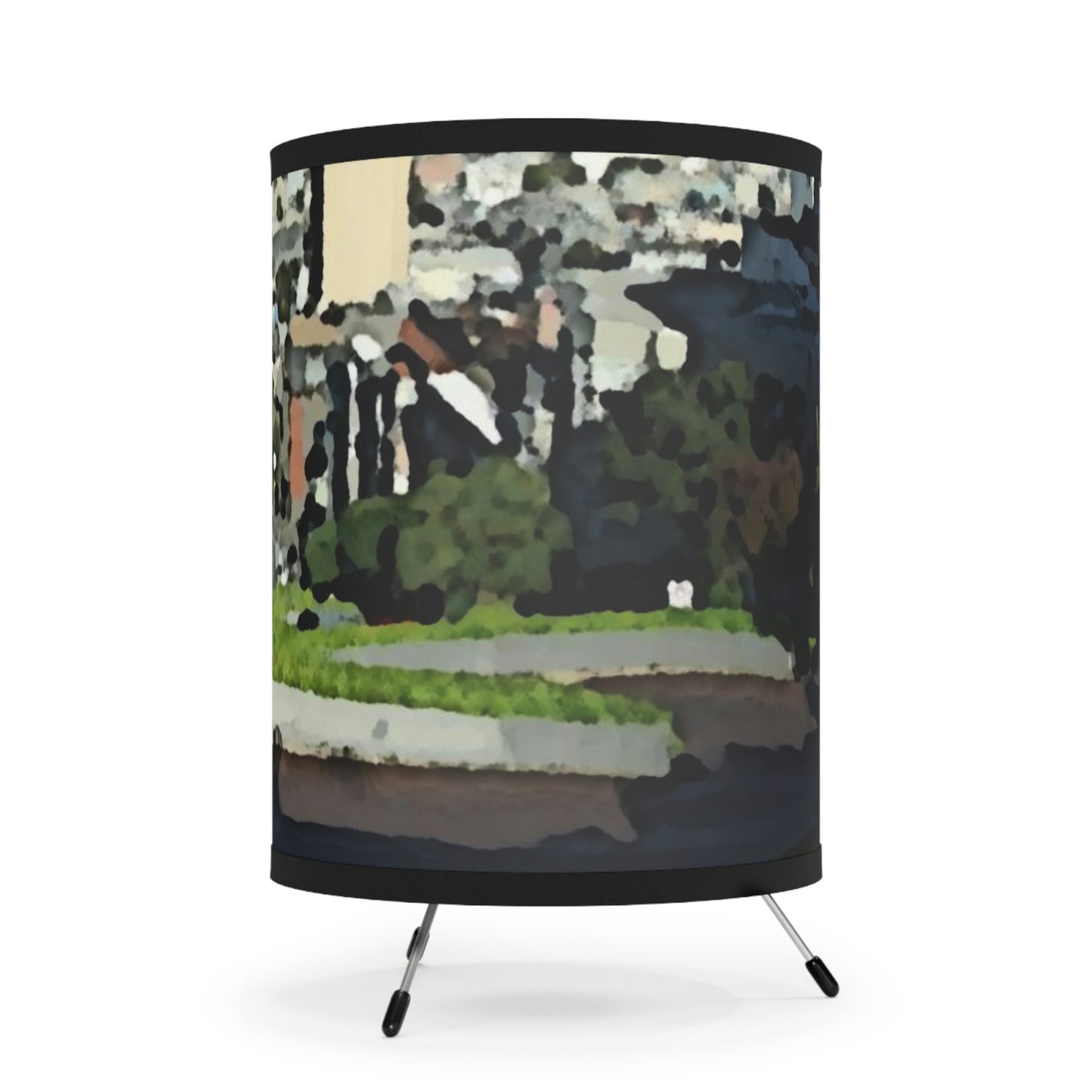 Tripod Lamp with High-Res Printed Shade, US\CA plug ... "Lombard Street San Francisco, CA, USA" ... Family Archives 1970's ... Original Works ...
