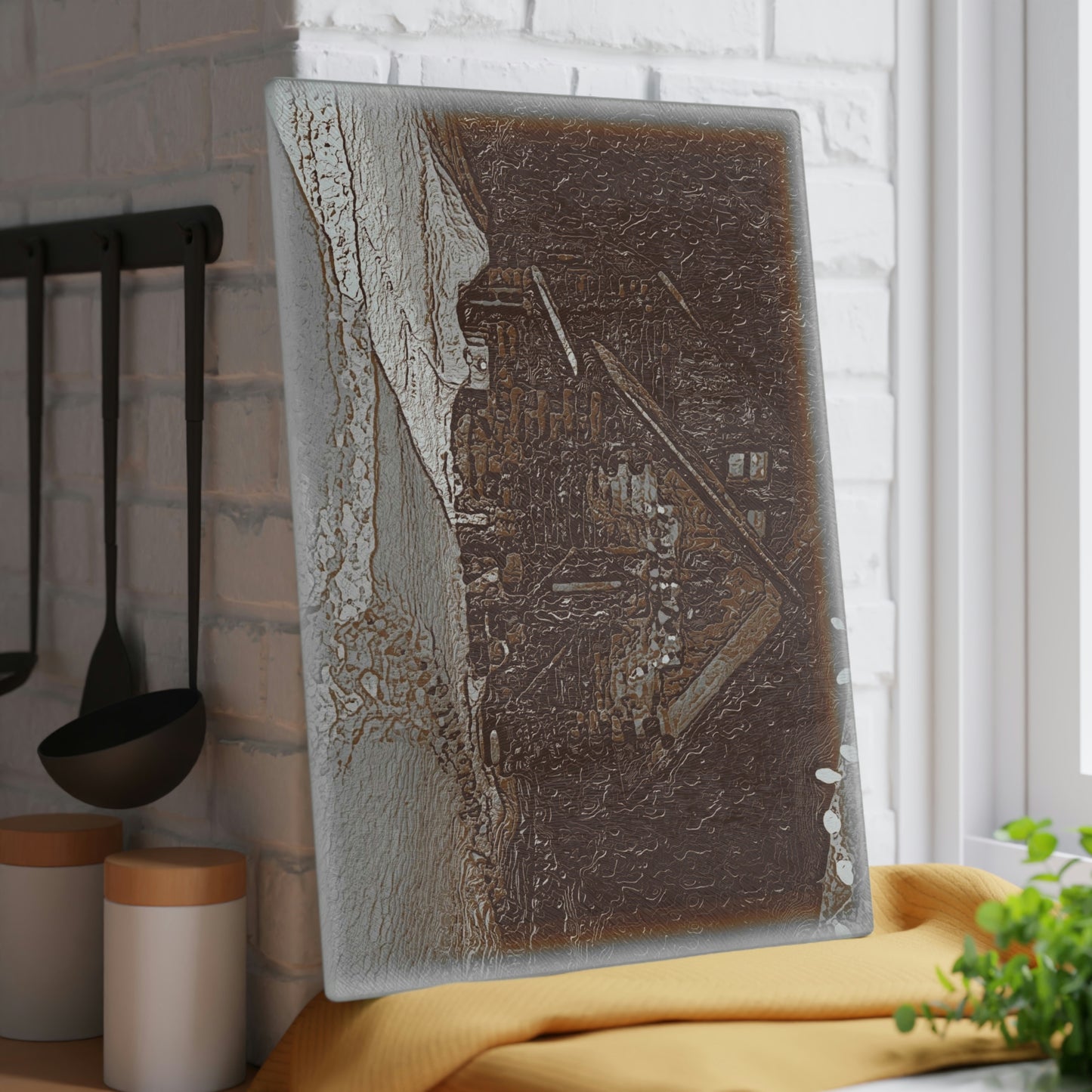Glass Cutting Board ..."A Stormy Thanksgiving Celebration In-The-Mountains"