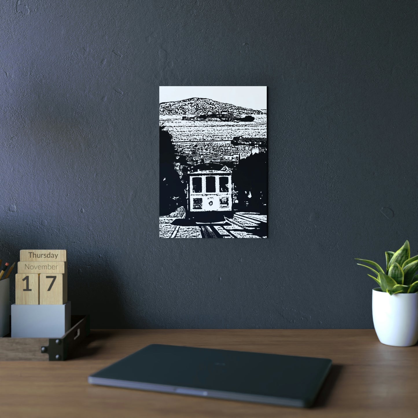 Aluminum Composite Panels ... San Francisco_2 ... 'A Rice-A-Roni-Treat' ... Family Archives ... Cable Car Descends Hill Towards Alcatraz Island ... Original Works ...