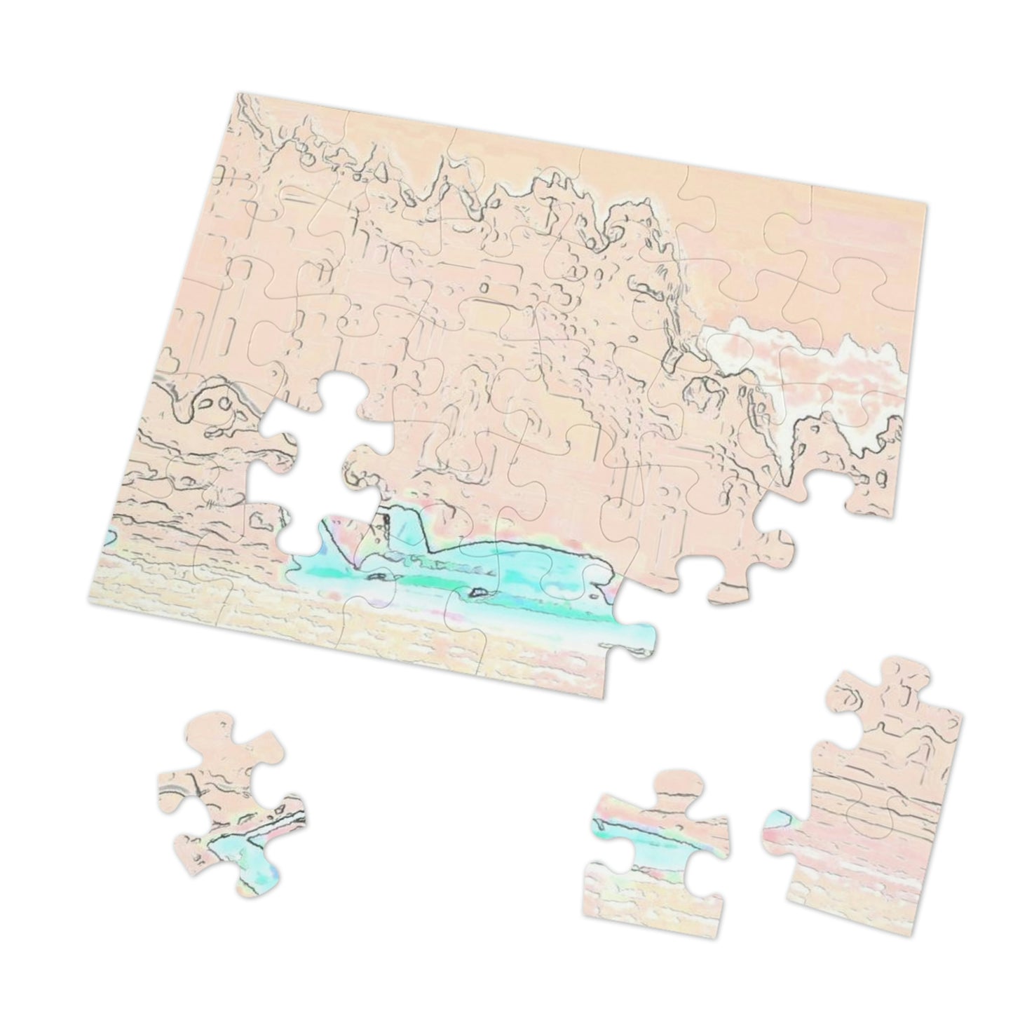 Jigsaw Puzzle (30, 110, 252, 500,1000-Piece) ...  Seattle Columbia Cup On Lake Washington ... "Dave Wilcox Heads For The Win" ... Associate Gift-Photo ... Original Works ...