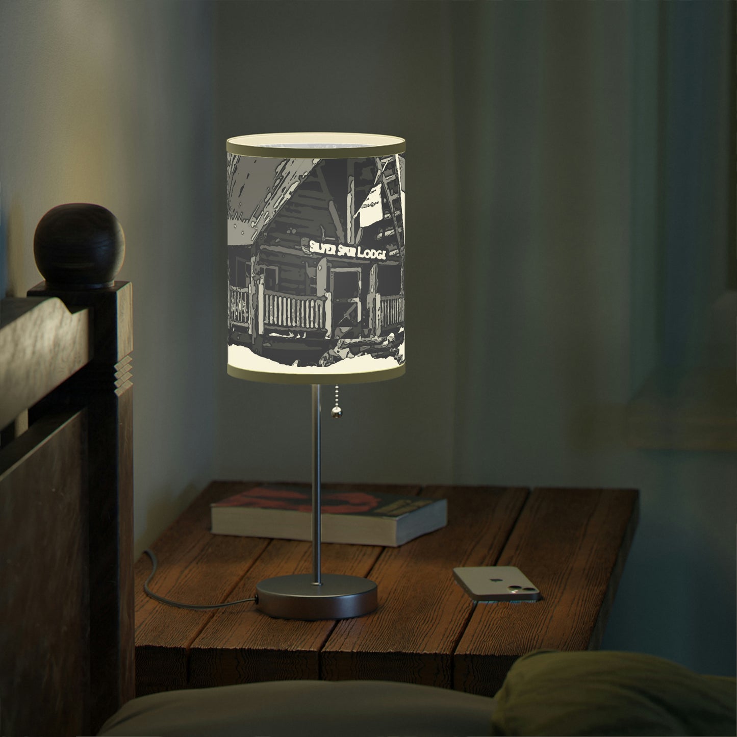 Lamp on a Stand, US|CA plug ... A Beautiful Lodge & Back-Country Outfitter In A Mountain Town ... 'Dixie, Idaho, November 2022' ... Original Works ...