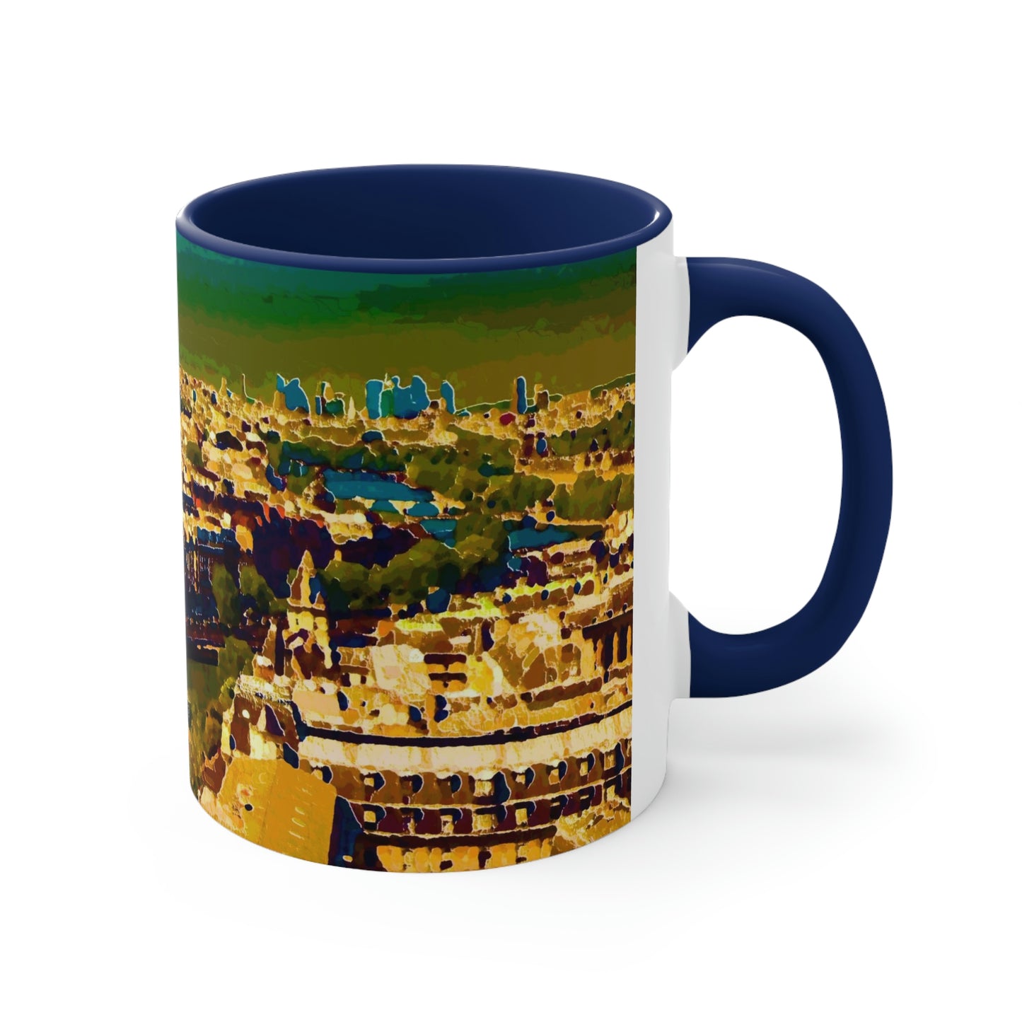 Accent Coffee Mug, 11oz ... Au Paris ... "Along The River Seine" ... Barbara Joan Bonnel-Holt: 1972 ... Original Works ...