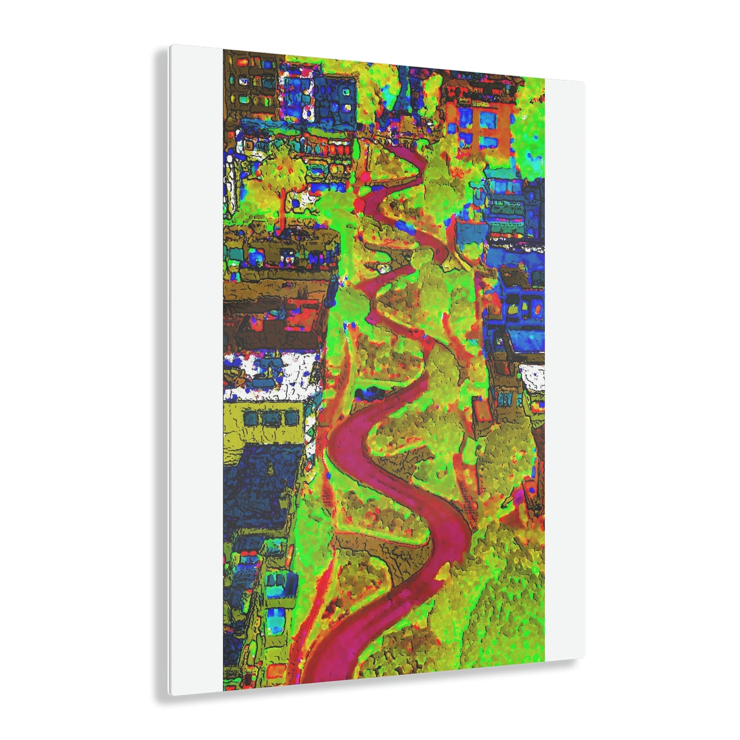 Acrylic Prints ... A Crazy Street ... 'Eight Winding Curve-Switchbacks' ... "Lombard Street, San Francisco, CA' ... Family Archives: 1970's ... Original Works ...