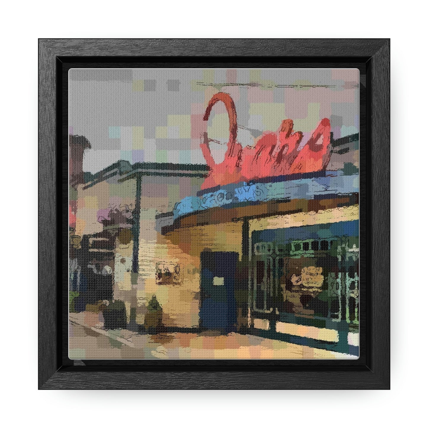 Gallery Canvas Wraps, Square Frame ...  In-A-Hurry & Stressed? ... Remember: Keep "Clam" ... Clam_Happy ...  'Ivars: Seattle Waterfront' ... Personal Archives ... Original Works ...