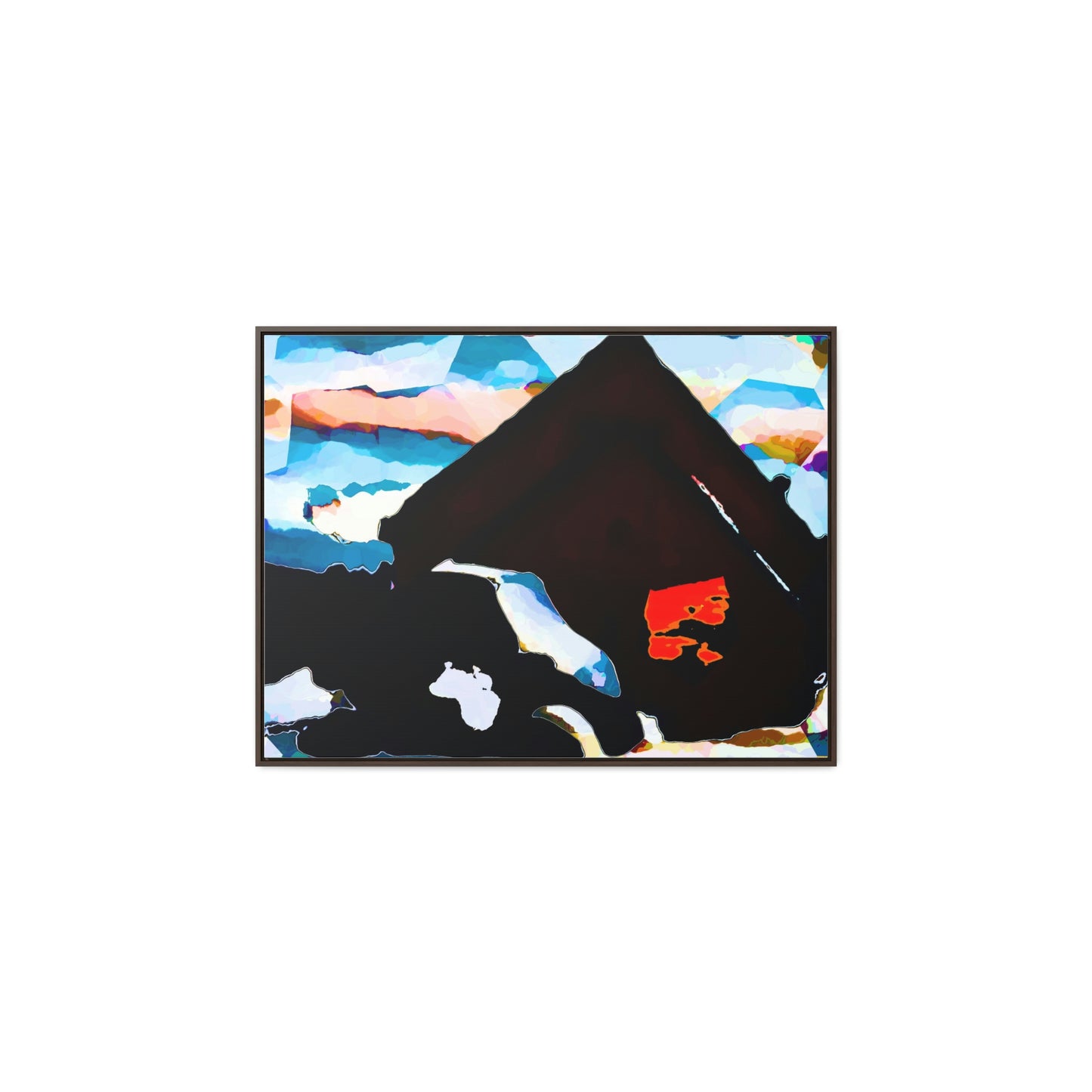 Gallery Canvas Wraps, Horizontal Frame ... After An Intense Snow Storm ... 'Digging Out' ... A Vehicle & Cabin "In The Mountains" ... March 2023 ... Original Works ...