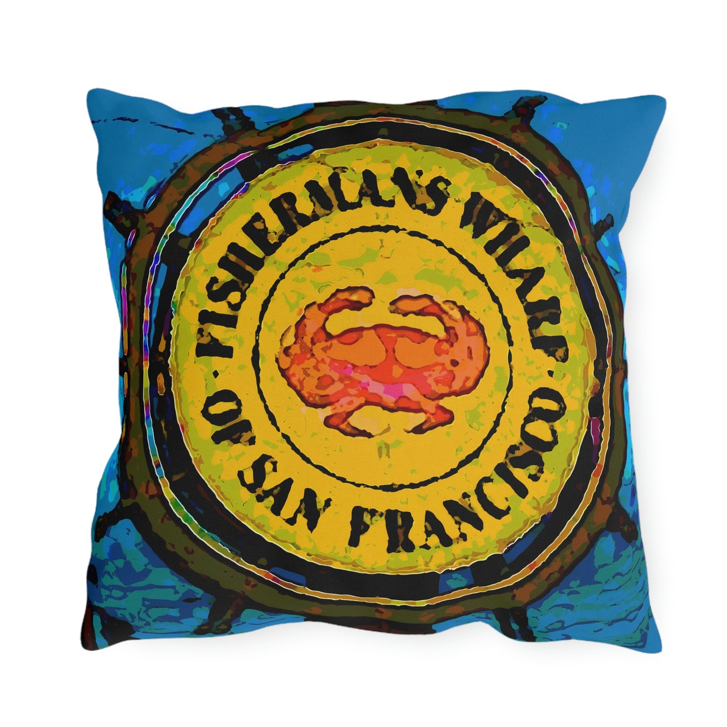 Outdoor Pillows ... "No.9 Fishermen's Grotto - Fishermen's Wharf, SF, California" ... Family Archives: 1970's ... Original Works ...