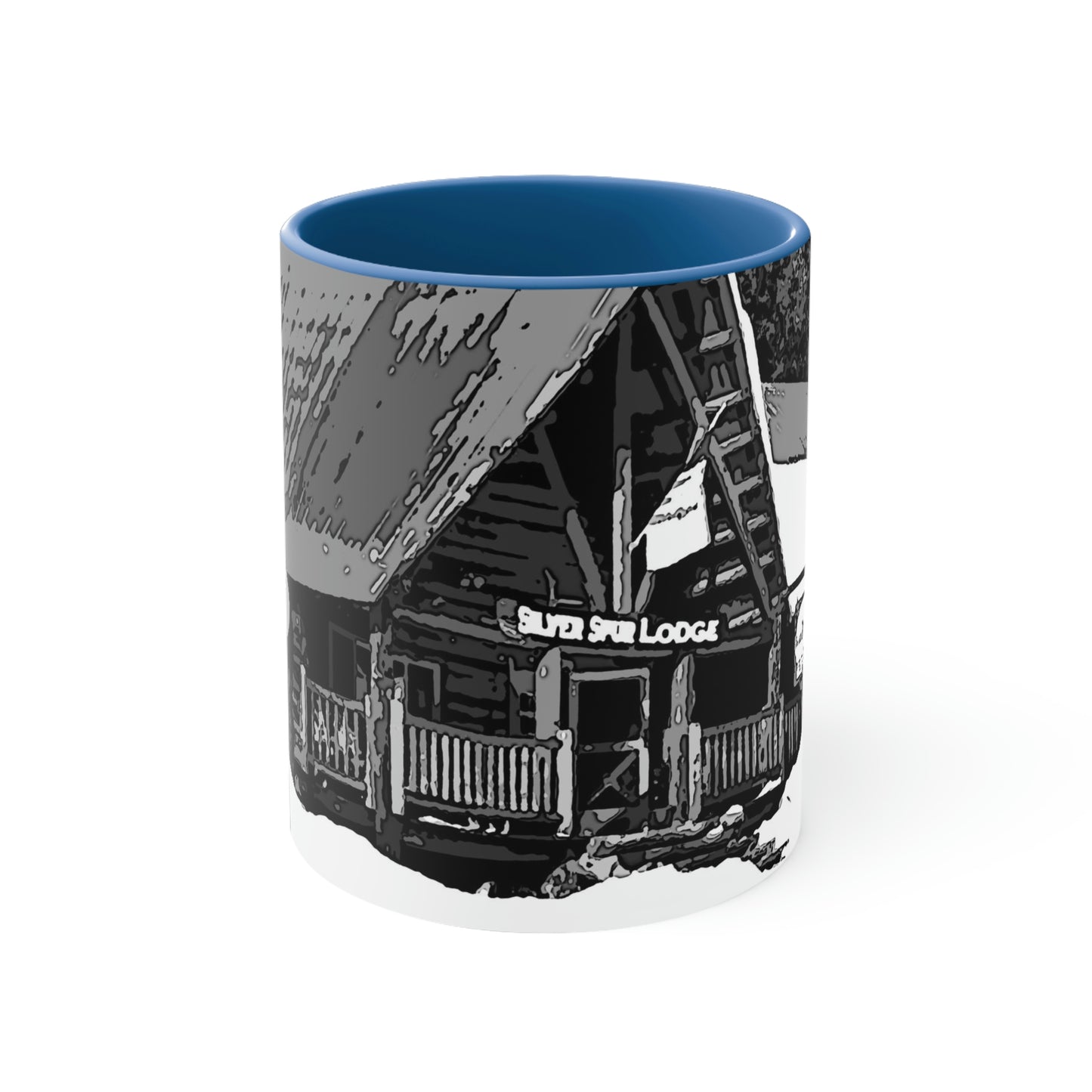 Accent Coffee Mug, 11oz ... A Beautiful Lodge & Back-Country Outfitter In A Mountain Town ... 'Dixie, Idaho, November 2022' ... Original Works ...