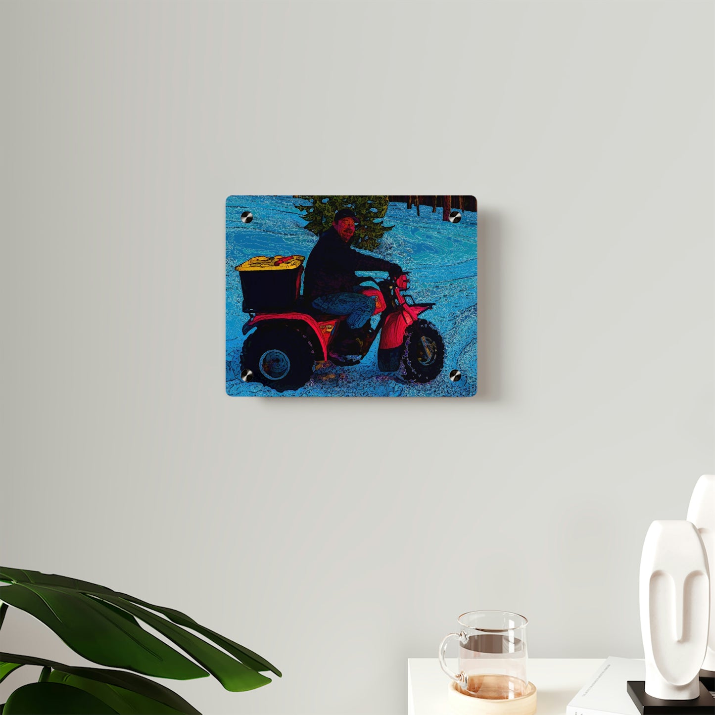 Acrylic Wall Art Panels ... There's 2-Wheelin ... There's 4-Wheelin ... 'And-Of-Course' ... "There's 3-Wheelin-In-The-Snow" ...  Original Works ...