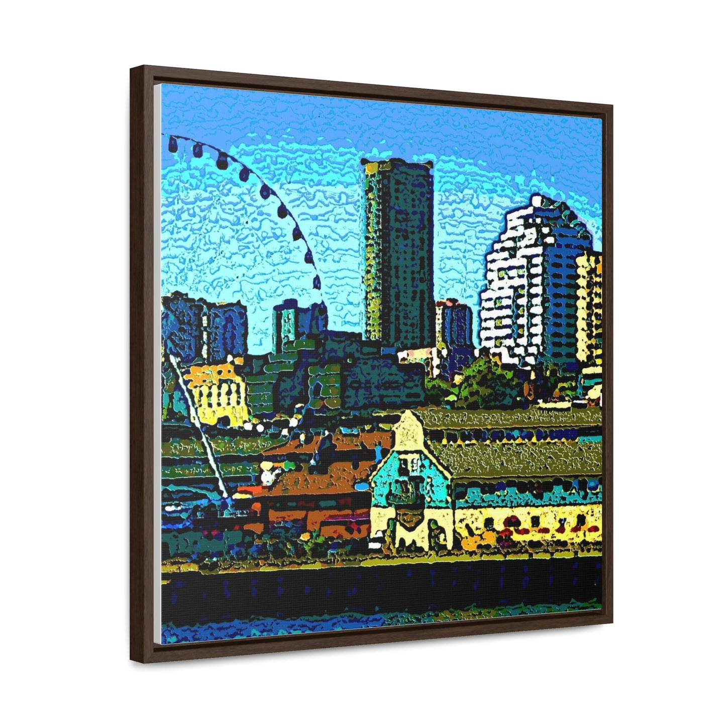 Gallery Canvas Wraps, Square Frame ... That Classic Wheel ... 'Seattle's Wheel' ... & An Old Classic Waterside Vendors ...  'Family Archives' ... Original Works ...