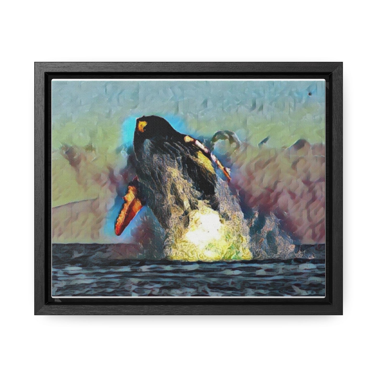 Gallery Canvas Wraps, Horizontal Frame ... An Extraordinary Humpback Breach ... 'With Explosive Energy' ... Family Archives (KPH) ... Circa: 21st Century. Maui, HI ... Original Works ...