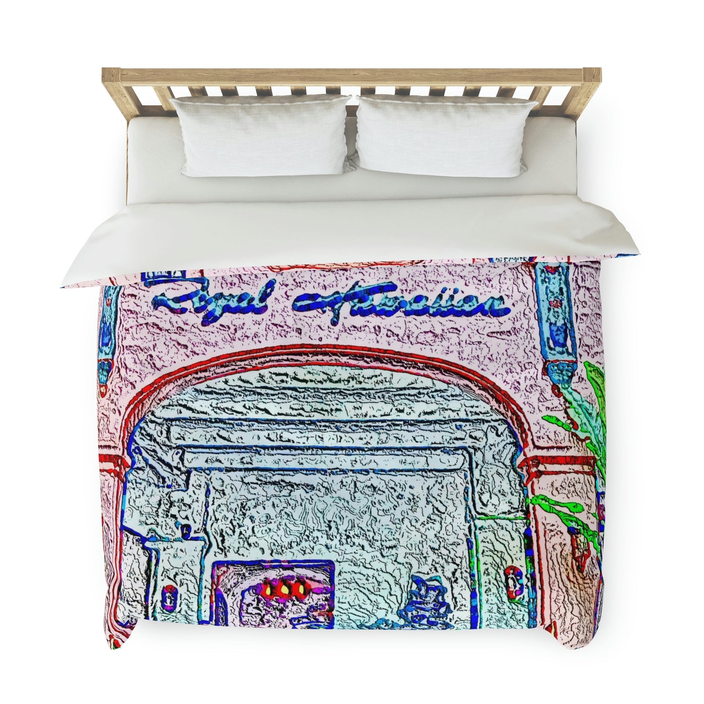 Duvet Cover ... "La Grande Entree" At: 'The Pink Palace' ... The Royal Hawai'ian ... Honolulu, HI ... '27Oct2014' ... Original Works ...