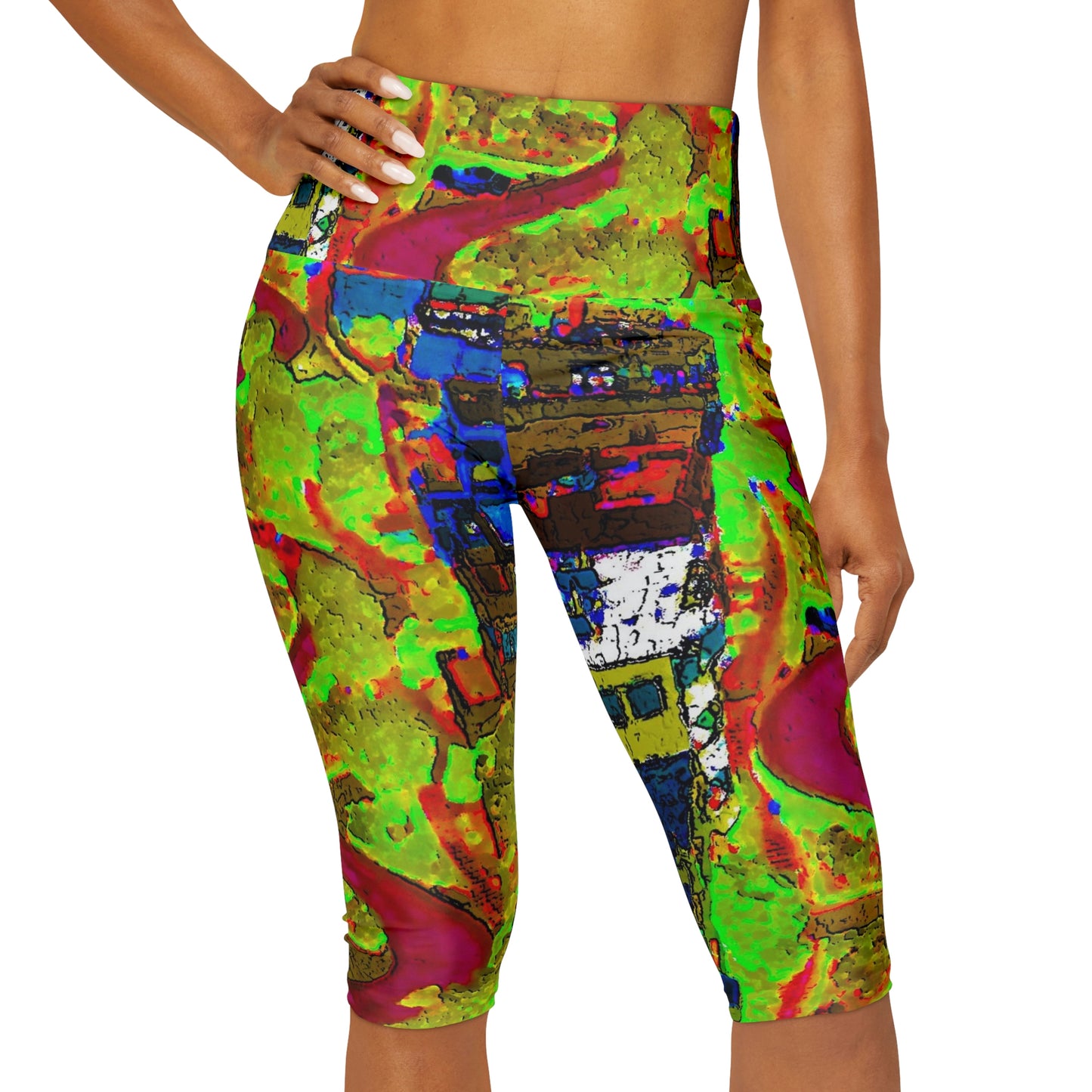 Yoga Capri Leggings ... A Crazy Street ... 'Eight Winding Curve-Switchbacks' ... "Lombard Street, San Francisco, CA' ... Family Archives: 1970's ... Original Works ...
