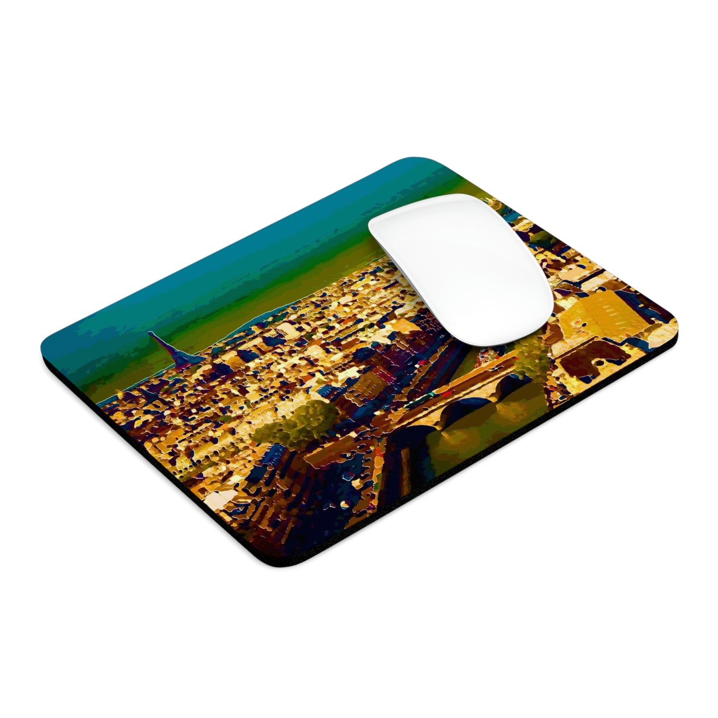 Mouse Pad  ... Au Paris ... "Along The River Seine" ... Barbara Joan Bonnel-Holt: 1972 ... Original Works ...