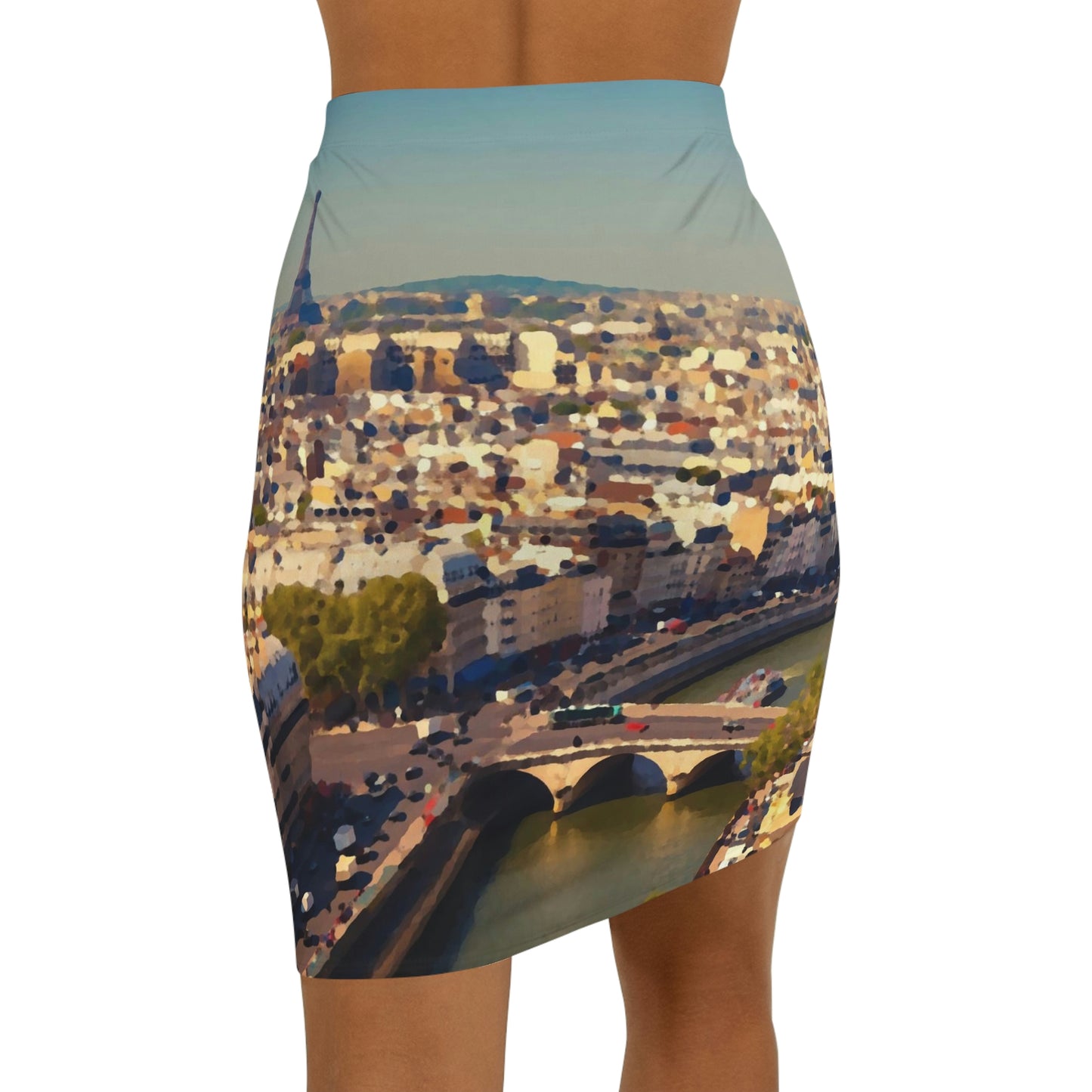 Women's Mini Skirt ... Au Paris ... "Along The River Seine" ... Barbara Joan Bonnell-Holt: 1972 ... Original Works ...