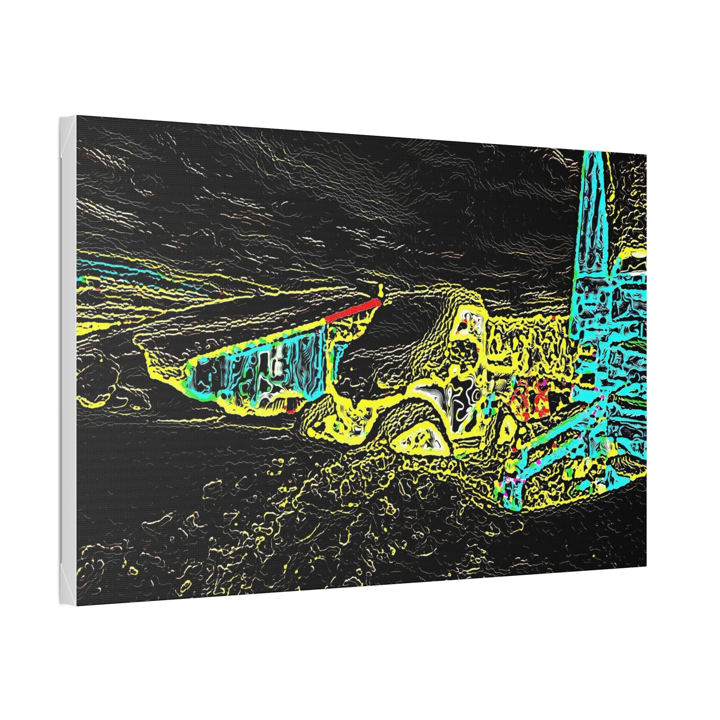 Polyester Canvas ... "Snow Vehicle In Snow Storm At-Rest" ... Circa 12Mar23 ... Central Idaho ... 18-Hours Rendering Time: Original Works ...