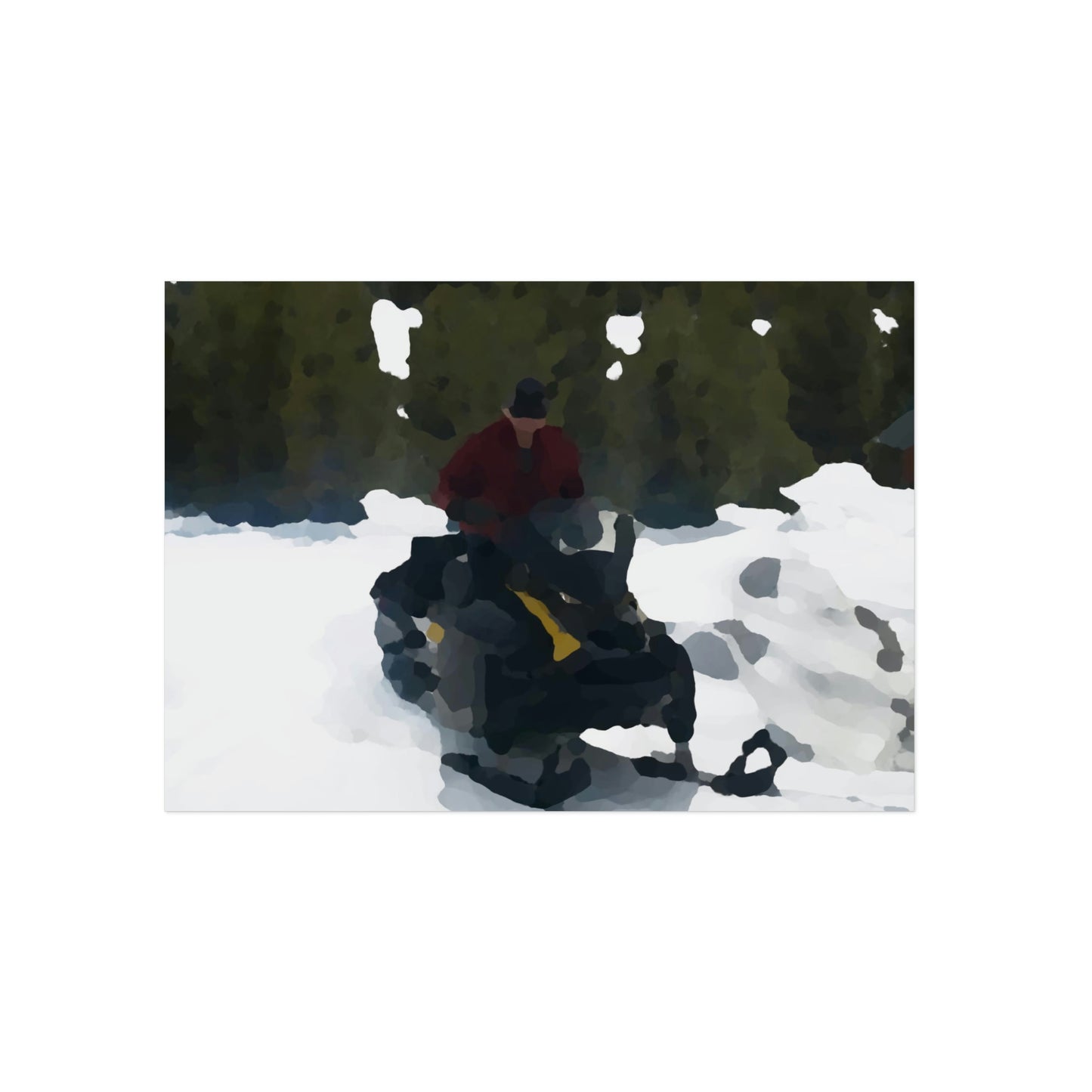 Aluminum Composite Panels ... "Snowmobiling A Mountain Paradise" ... Circa April 2021 ... Original Works ... (Full_Spectrum_Oilification ... )
